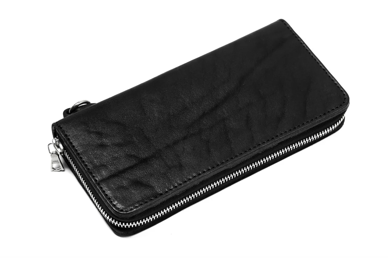 ISAMU KATAYAMA BACKLASH exclusive ROUND FASTNER WALLET / JAPAN DOUBLE SHOULDER  (OBJECT DYED) - Image 22