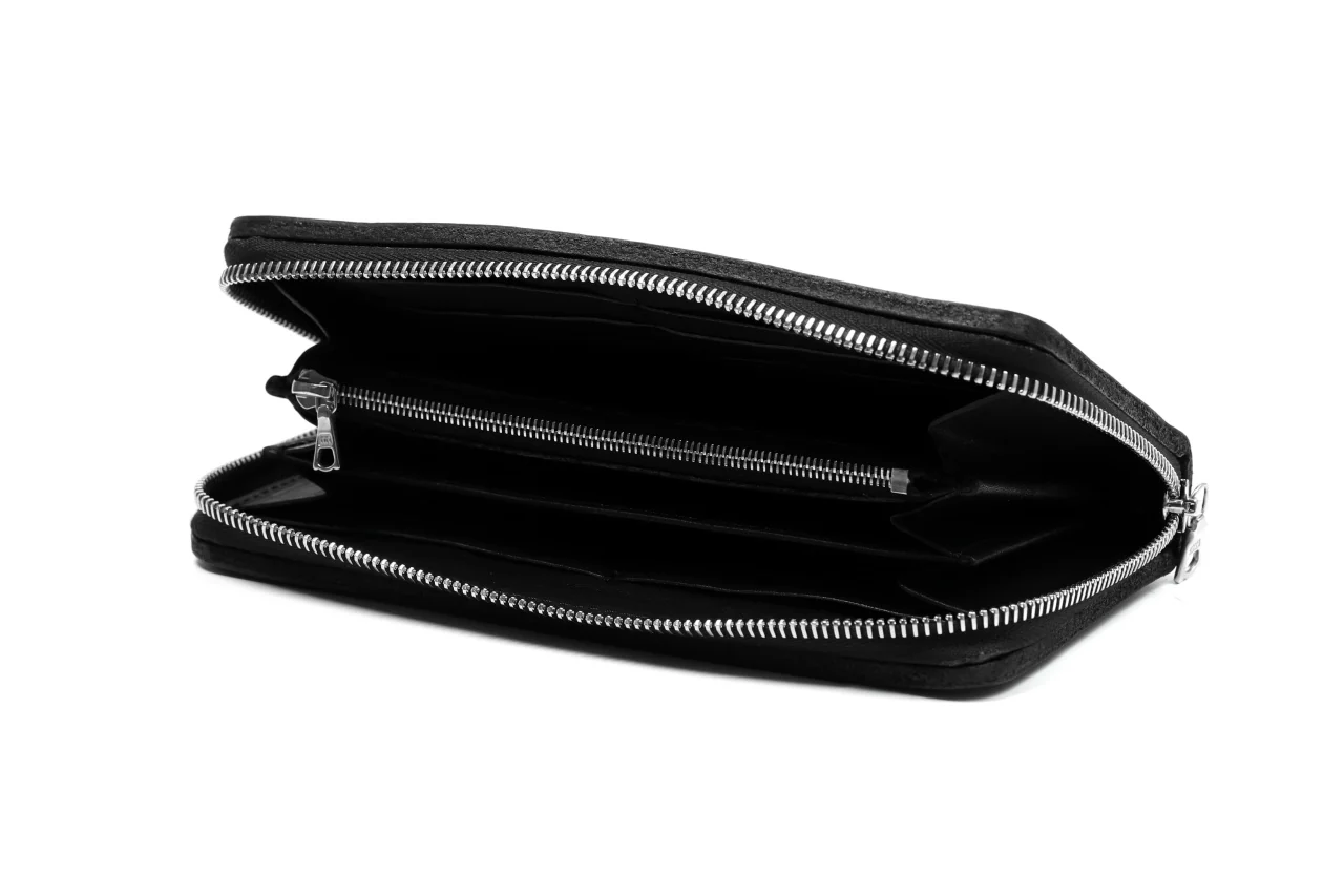 ISAMU KATAYAMA BACKLASH exclusive ROUND FASTNER WALLET / JAPAN DOUBLE SHOULDER  (OBJECT DYED) - Image 25