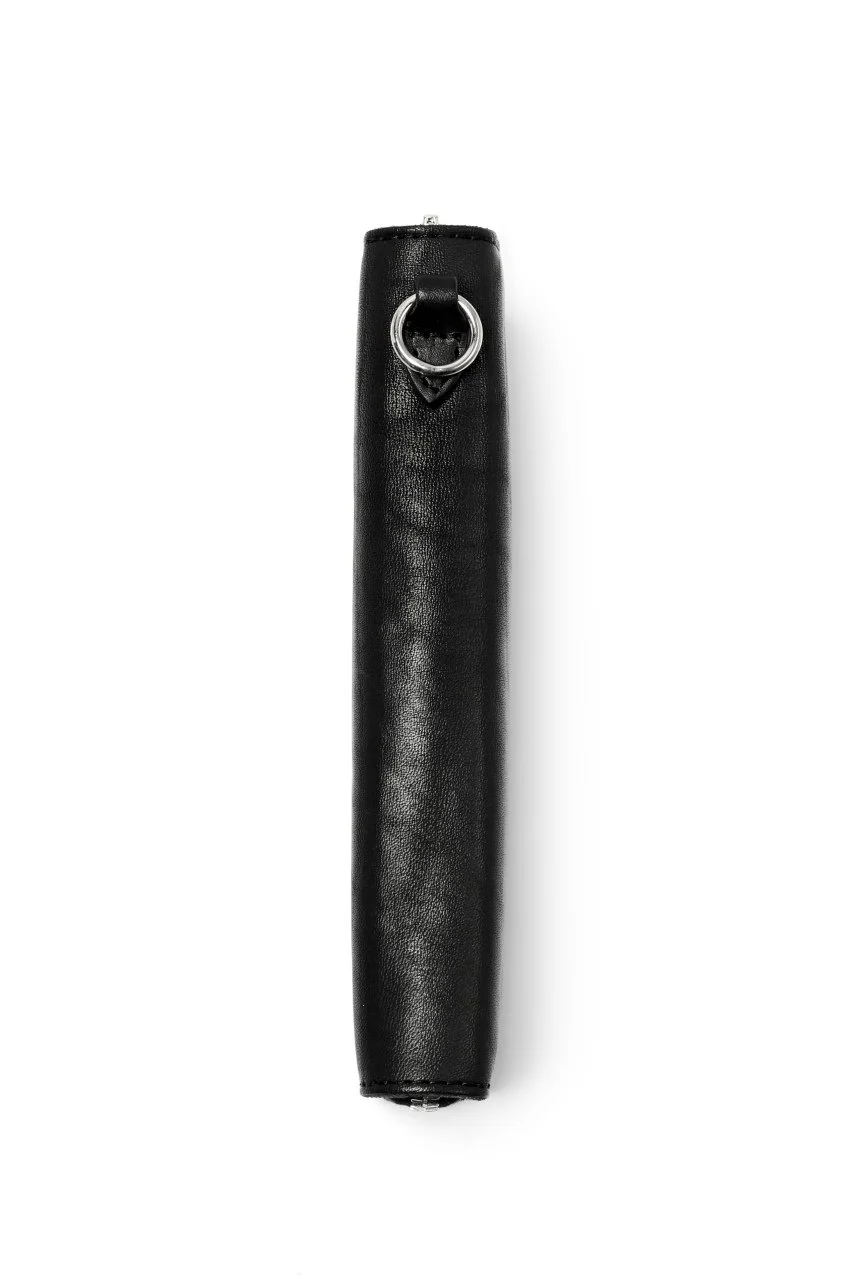 ISAMU KATAYAMA BACKLASH exclusive ROUND FASTNER WALLET / JP DOUBLE SHOULDER OBJECT DYED (BLACK) - Image 15