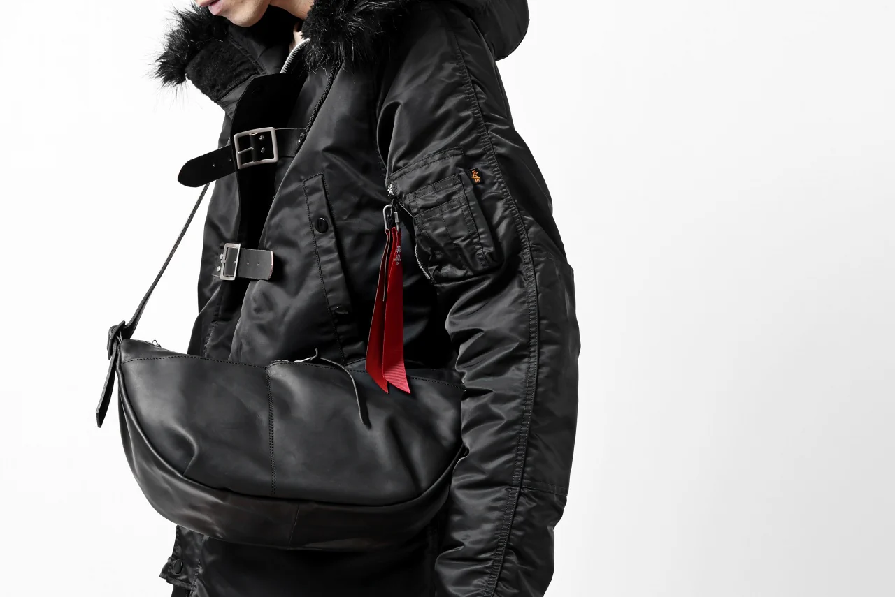 ISAMU KATAYAMA BACKLASH exclusive UTILITY BAG / GUIDI OILED CALF (BLACK) - Image 52