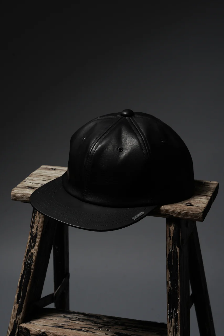 ISAMU KATAYAMA BACKLASH FLAT VISOR CAP / MONOCHROME LUXURY STEER (BLACK) - Image 11