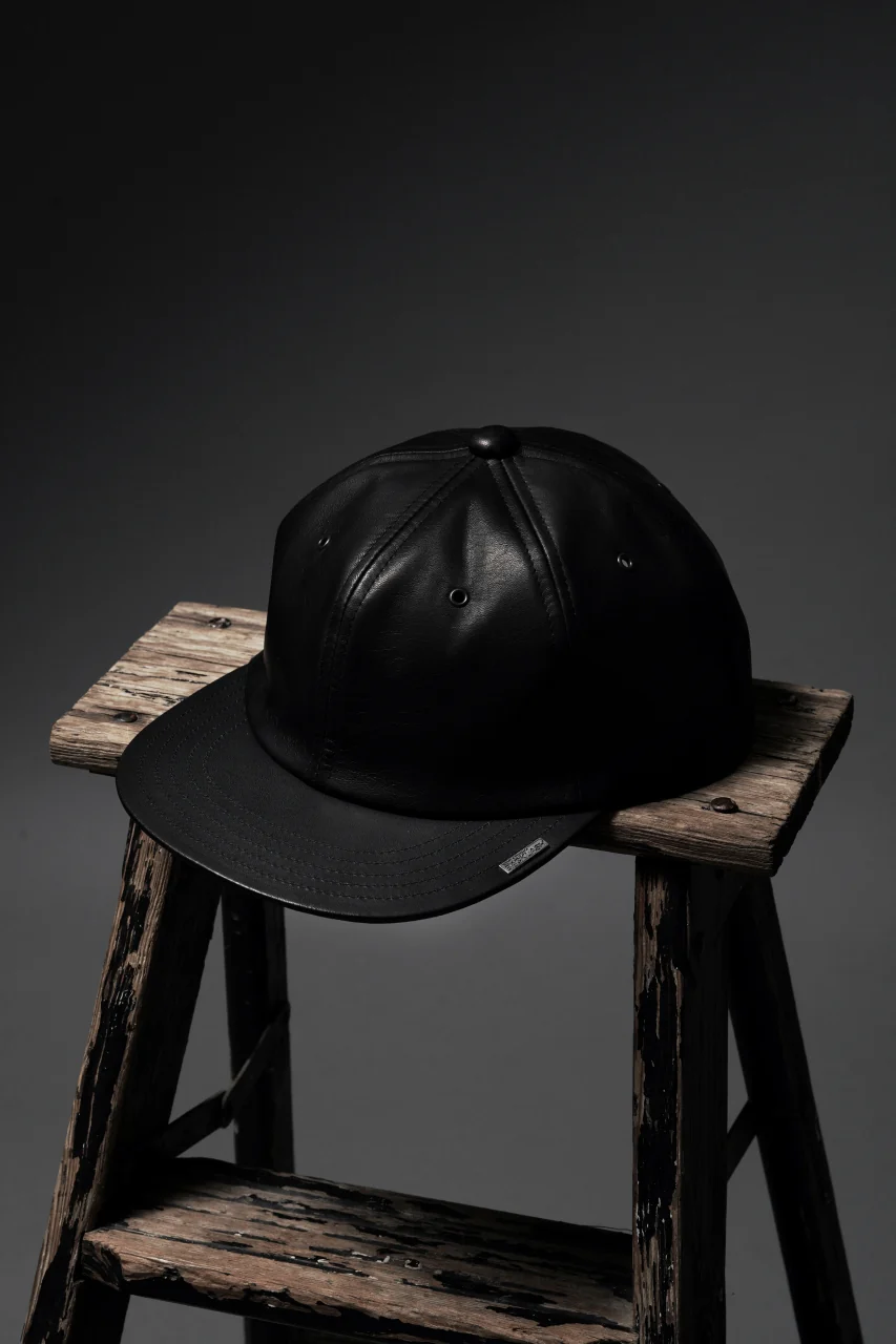 ISAMU KATAYAMA BACKLASH FLAT VISOR CAP / MONOCHROME LUXURY STEER (BLACK) - Image 12
