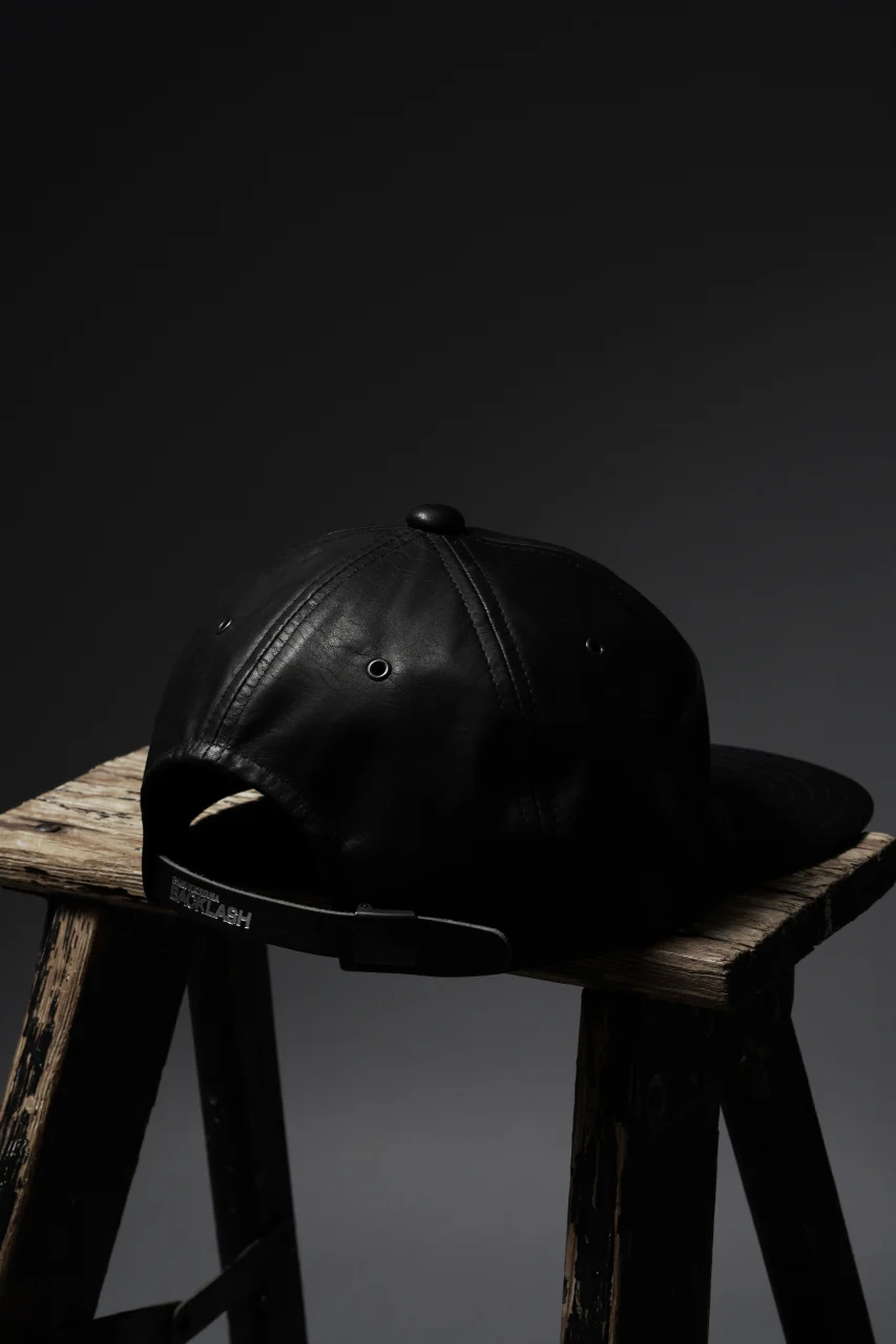 ISAMU KATAYAMA BACKLASH FLAT VISOR CAP / MONOCHROME LUXURY STEER (BLACK) - Image 17