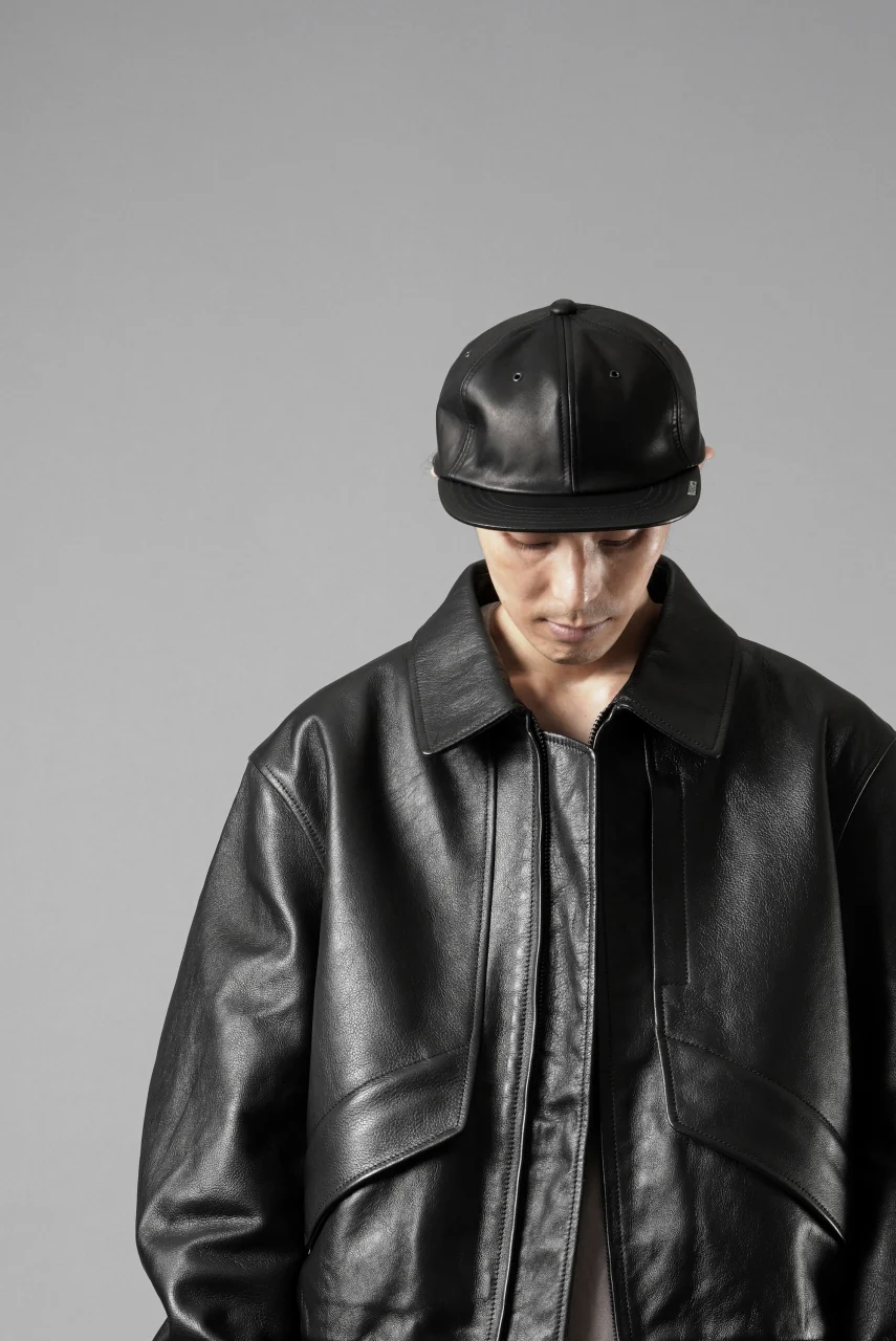 ISAMU KATAYAMA BACKLASH FLAT VISOR CAP / MONOCHROME LUXURY STEER (BLACK) - Image 21