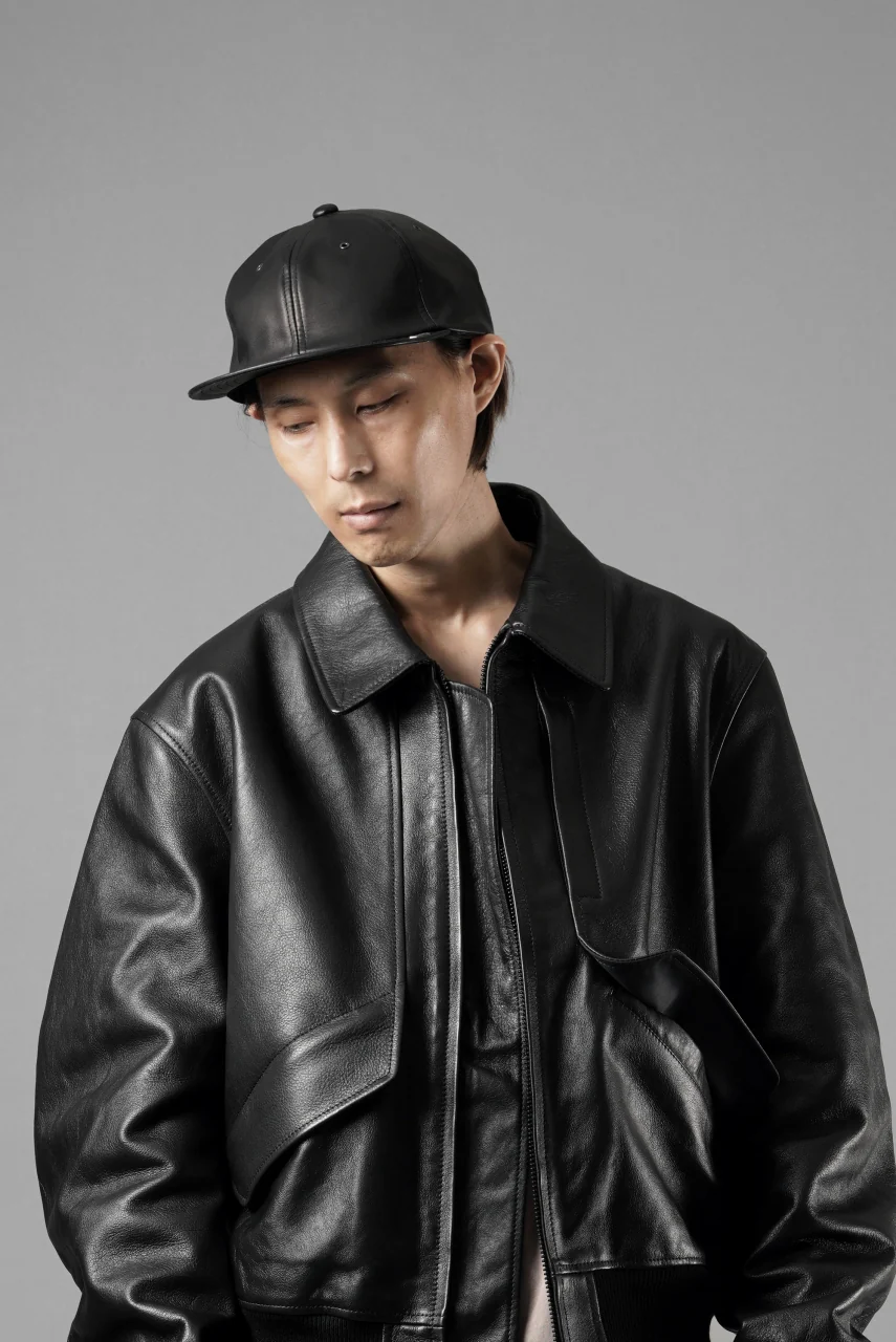 ISAMU KATAYAMA BACKLASH FLAT VISOR CAP / MONOCHROME LUXURY STEER (BLACK) - Image 22