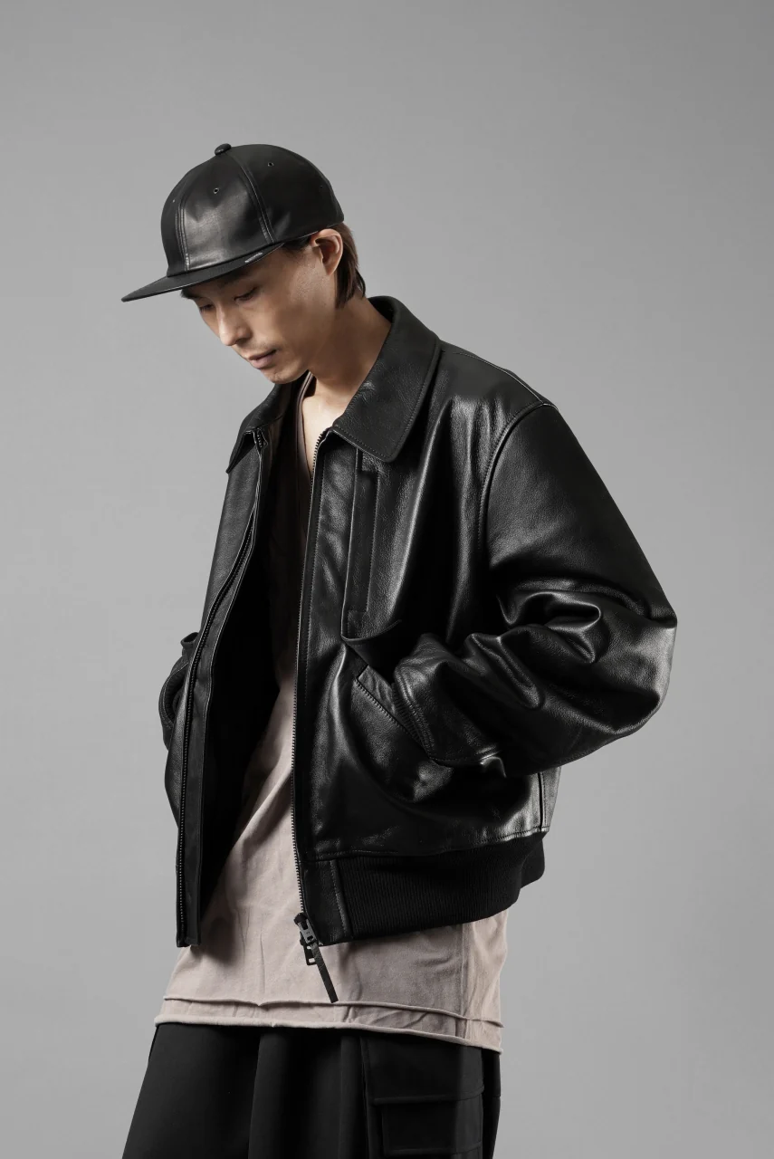 ISAMU KATAYAMA BACKLASH FLAT VISOR CAP / MONOCHROME LUXURY STEER (BLACK) - Image 25