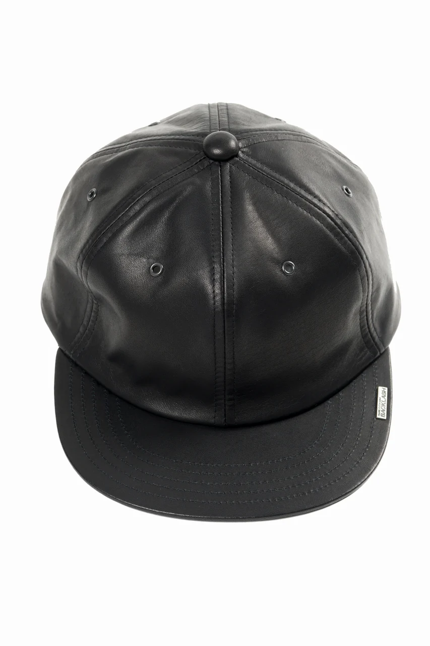 ISAMU KATAYAMA BACKLASH FLAT VISOR CAP / MONOCHROME LUXURY STEER (BLACK) - Image 3