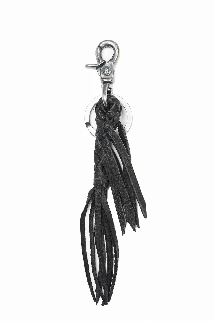 ISAMU KATAYAMA BACKLASH FRINGE KEY HOLDER / DEERSKIN (BLACK)