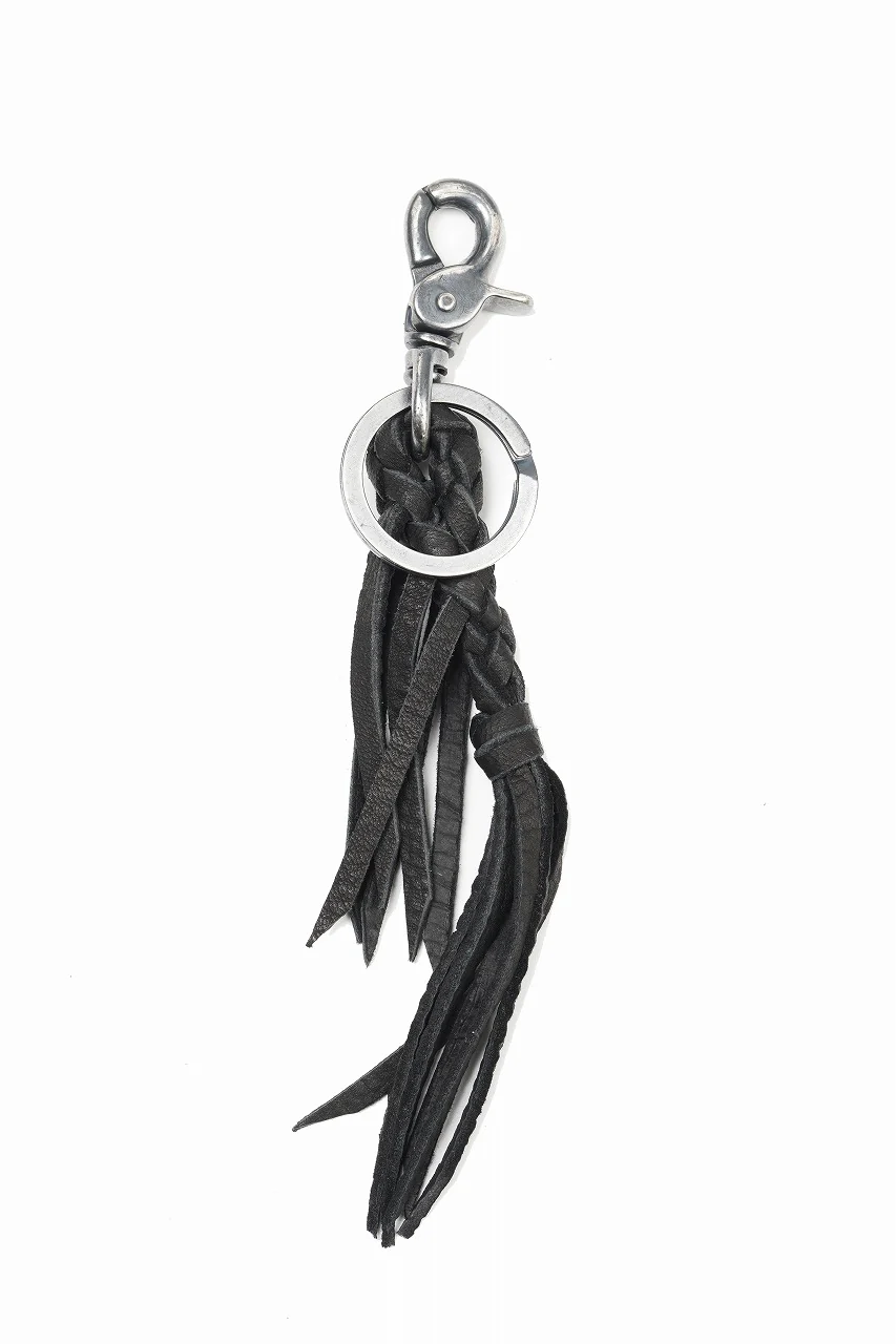 ISAMU KATAYAMA BACKLASH FRINGE KEY HOLDER / DEERSKIN (BLACK) - Image 3