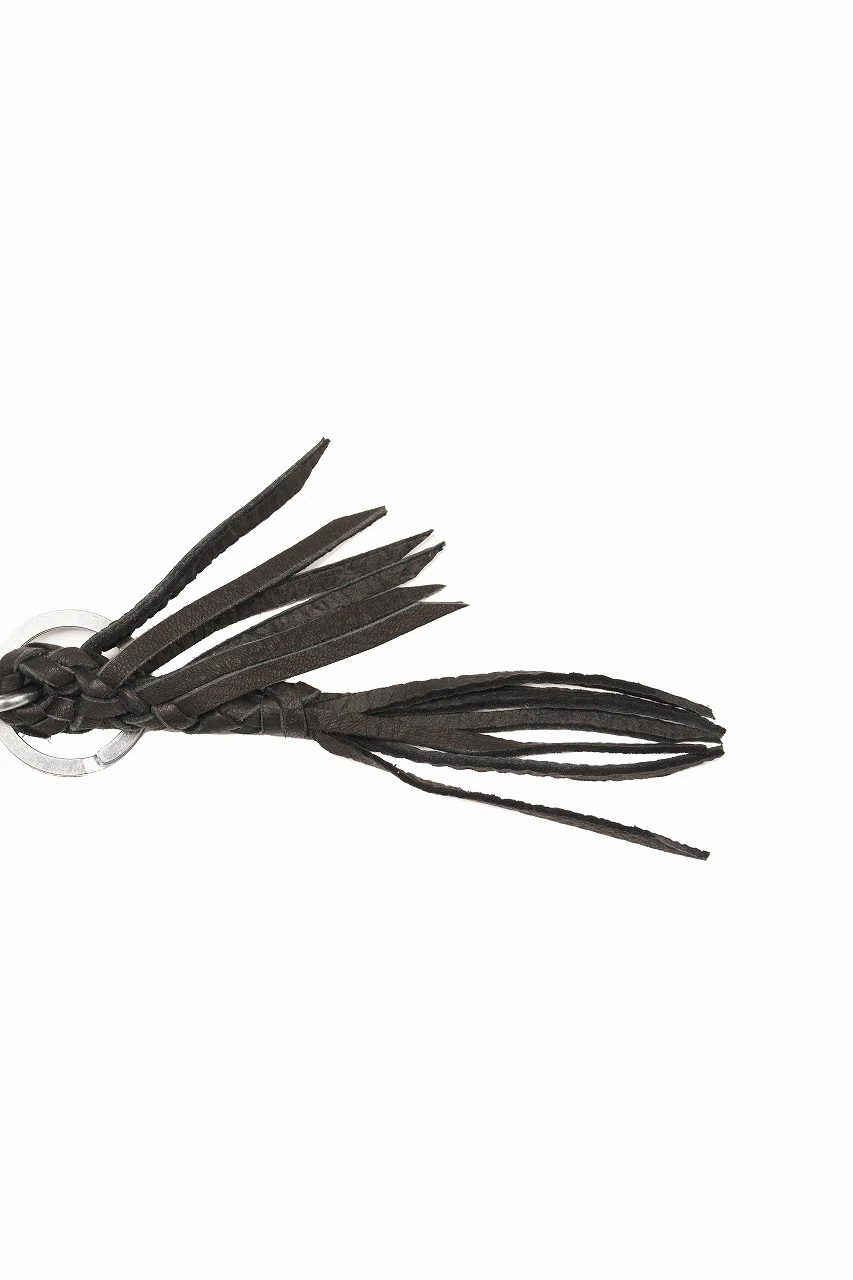 ISAMU KATAYAMA BACKLASH FRINGE KEY HOLDER / DEERSKIN (BLACK) - Image 6