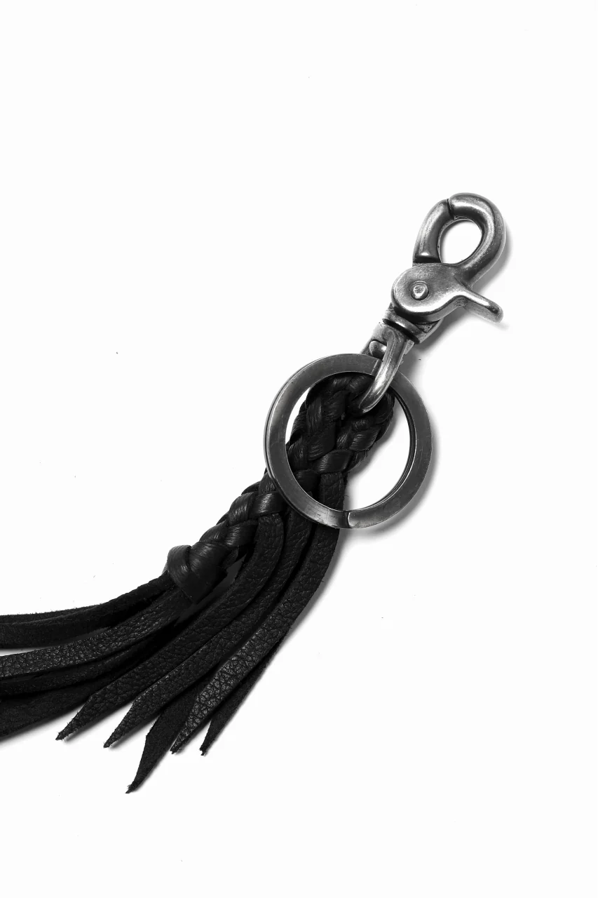 ISAMU KATAYAMA BACKLASH FRINGE KEY HOLDER / DEERSKIN (BLACK) - Image 5