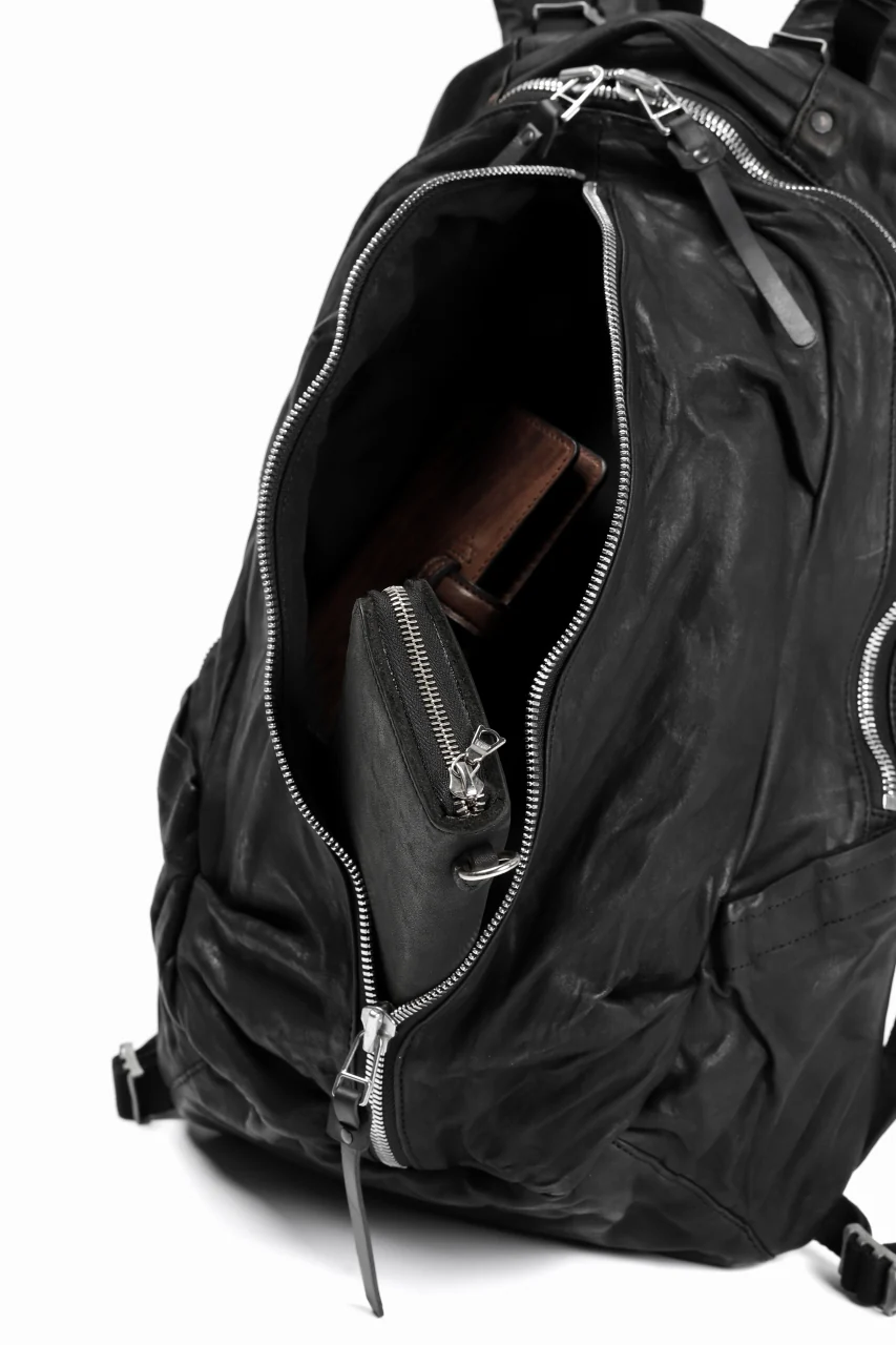 ISAMU KATAYAMA BACKLASH FUNCTIONAL BACKPACK / Italy Shoulder 0.8 OBJECT DYED (BLACK) - Image 23
