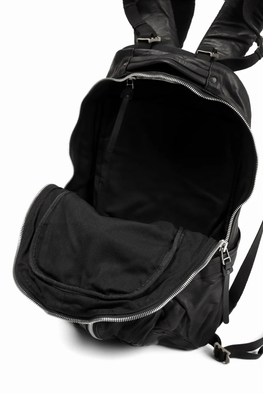 ISAMU KATAYAMA BACKLASH FUNCTIONAL BACKPACK / Italy Shoulder 0.8 OBJECT DYED (BLACK) - Image 24