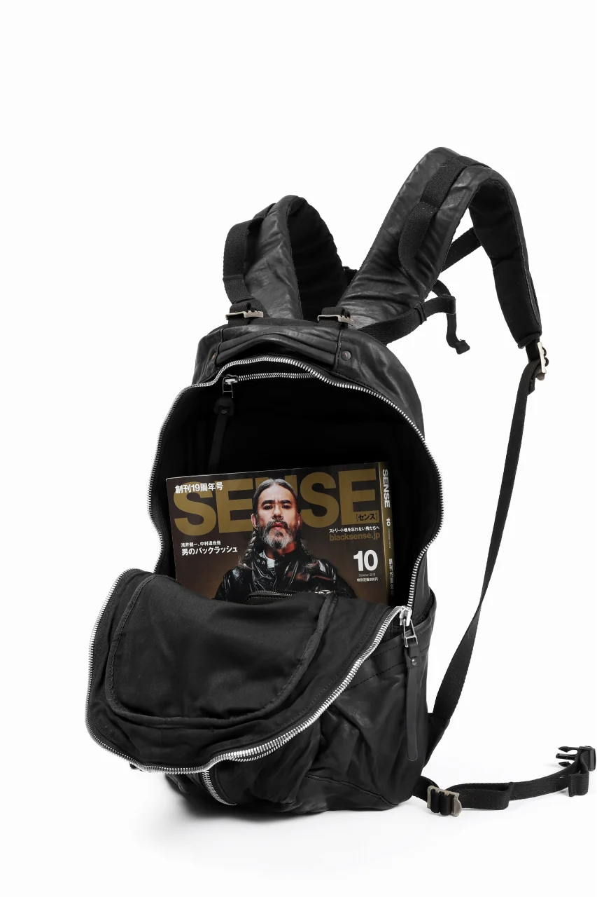 ISAMU KATAYAMA BACKLASH FUNCTIONAL BACKPACK / Italy Shoulder 0.8 OBJECT DYED (BLACK) - Image 27