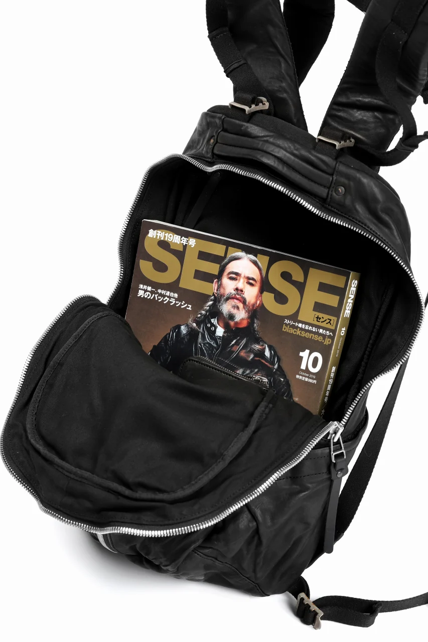 ISAMU KATAYAMA BACKLASH FUNCTIONAL BACKPACK / Italy Shoulder 0.8 OBJECT DYED (BLACK) - Image 28