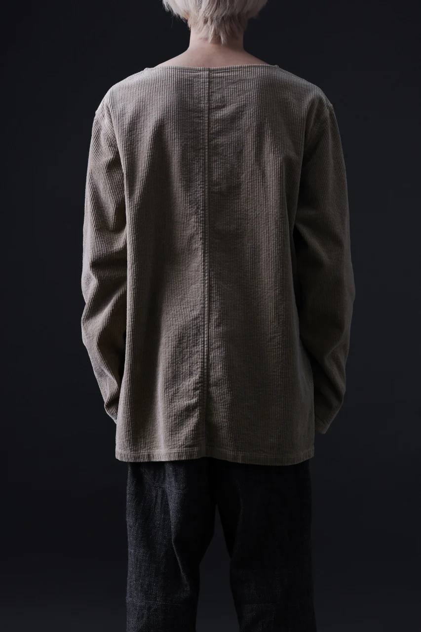 ISAMU KATAYAMA BACKLASH GARENT-DYED PULLOVER / 7W STRETCH CORDUROY (KHAKI) - Image 17