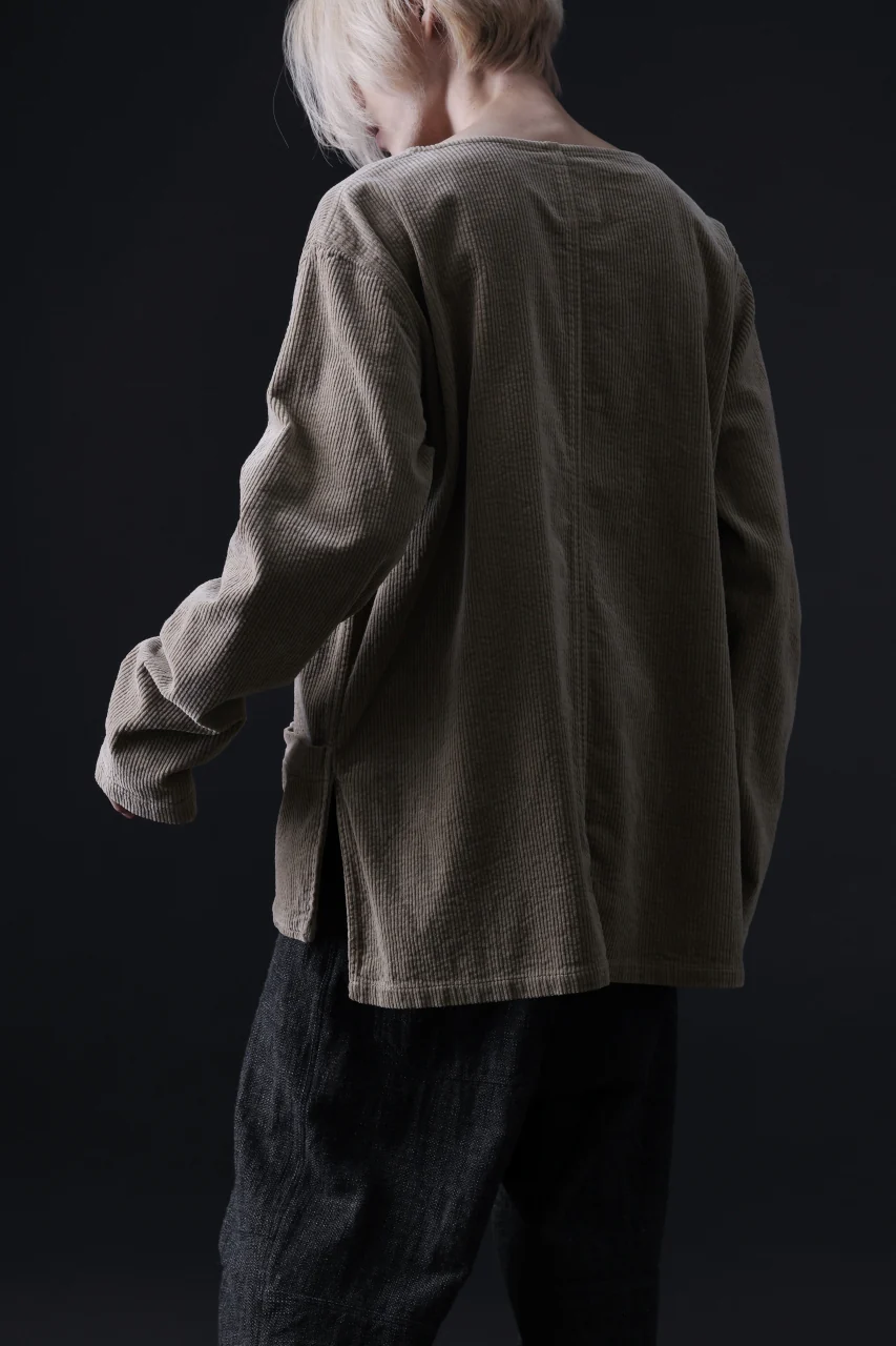 ISAMU KATAYAMA BACKLASH GARENT-DYED PULLOVER / 7W STRETCH CORDUROY (KHAKI) - Image 20