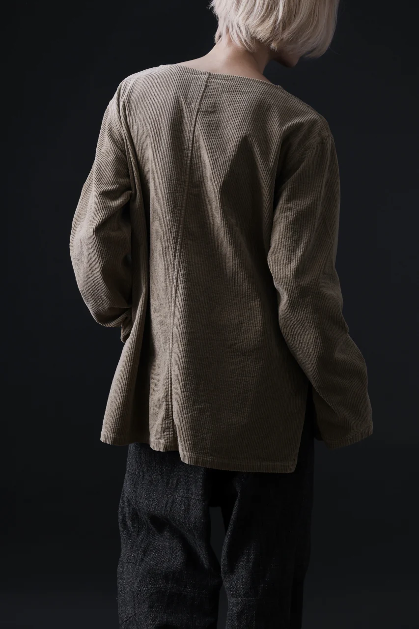 ISAMU KATAYAMA BACKLASH GARENT-DYED PULLOVER / 7W STRETCH CORDUROY (KHAKI) - Image 22