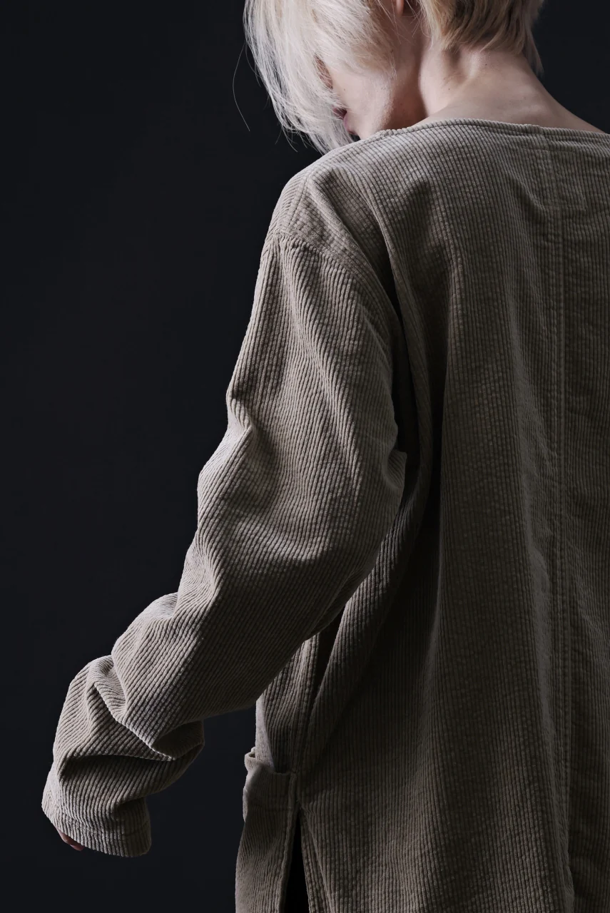 ISAMU KATAYAMA BACKLASH GARENT-DYED PULLOVER / 7W STRETCH CORDUROY (KHAKI) - Image 29