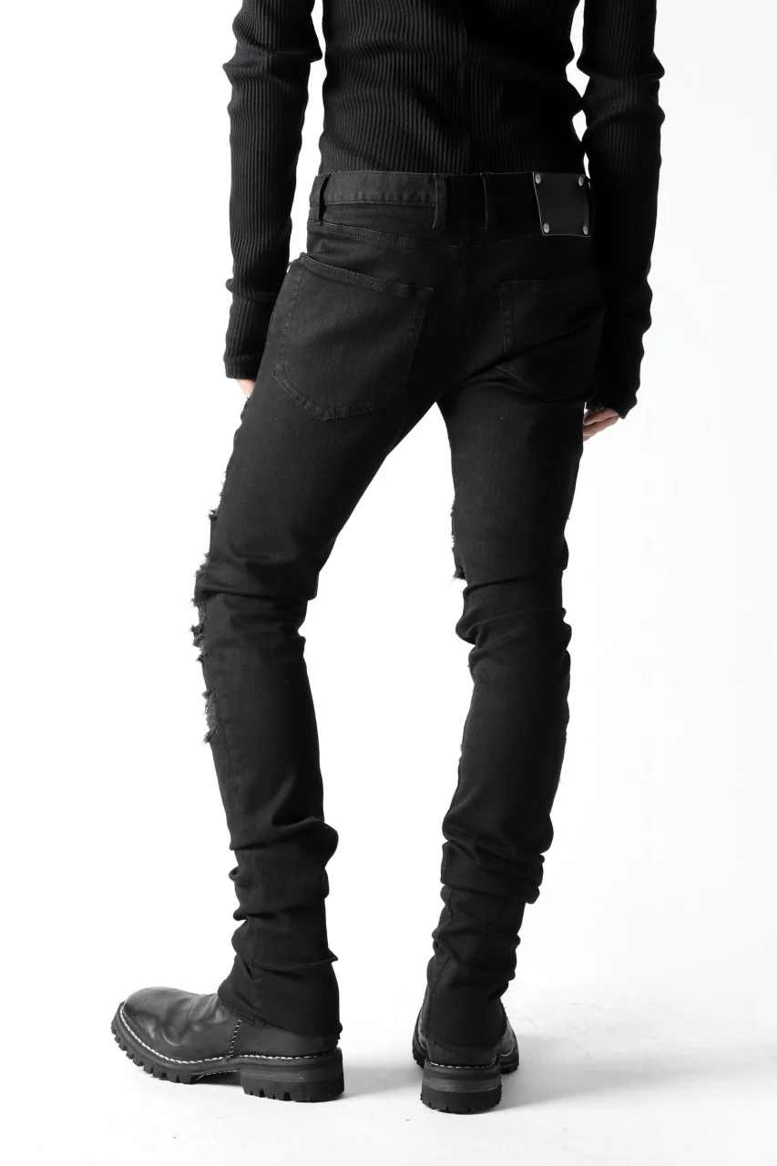 ISAMU KATAYAMA BACKLASH HIGH POWER STRETCH SKINNY PANTS (REPAIRED DEERSKIN) - Image 13