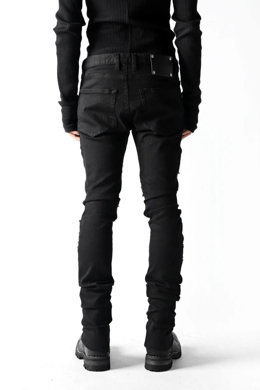 ISAMU KATAYAMA BACKLASH HIGH POWER STRETCH SKINNY PANTS (REPAIRED DEERSKIN) - Image 9
