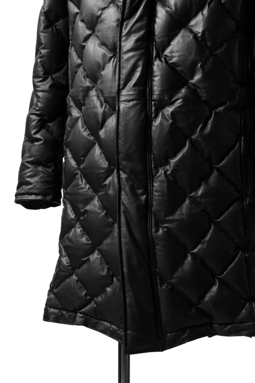 ISAMU KATAYAMA BACKLASH HOODED DAWN COAT / [KANGAROO LEATHER / POLAND WHITE GOOSE] (BLACK) - Image 30