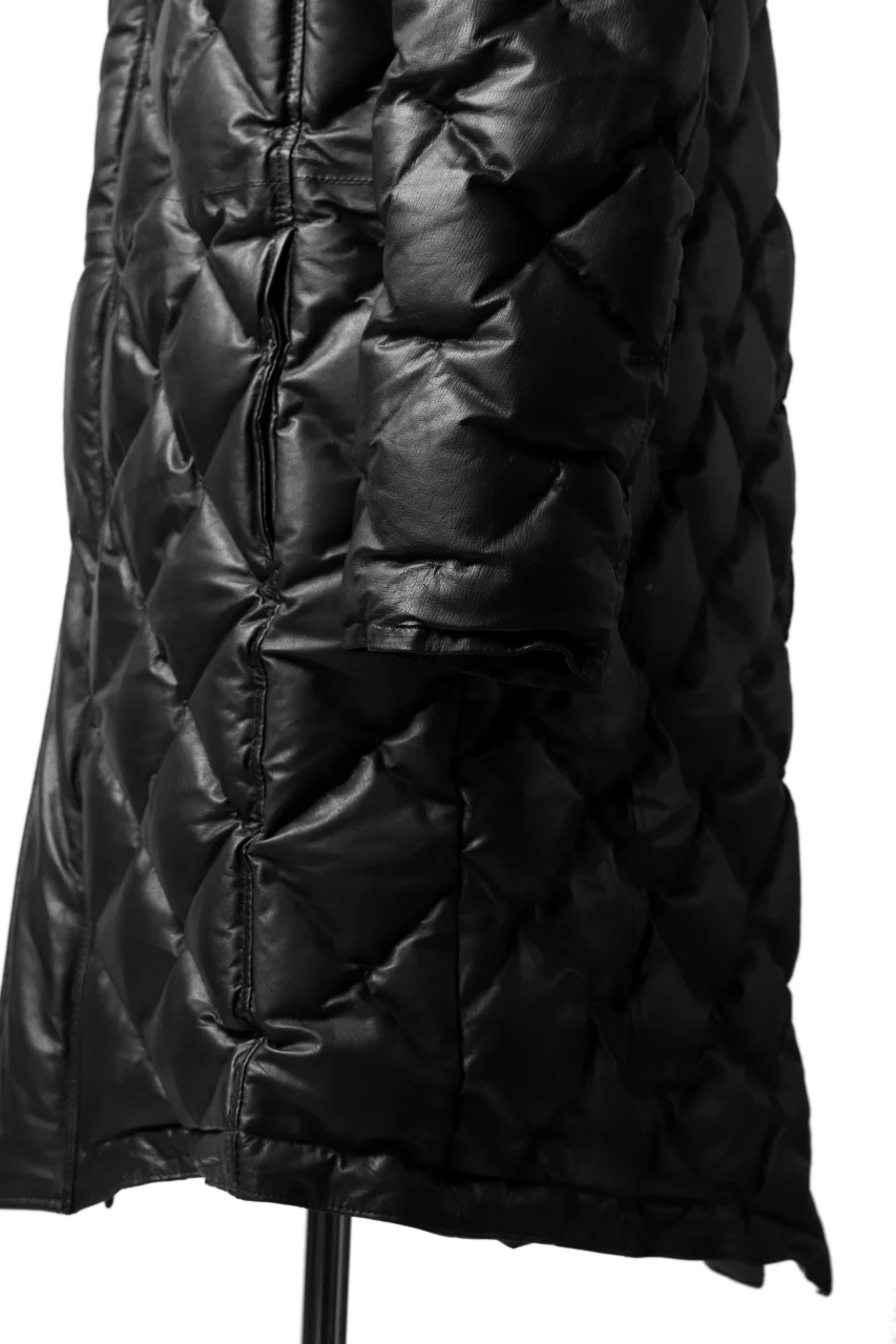 ISAMU KATAYAMA BACKLASH HOODED DAWN COAT / [KANGAROO LEATHER / POLAND WHITE GOOSE] (BLACK) - Image 32