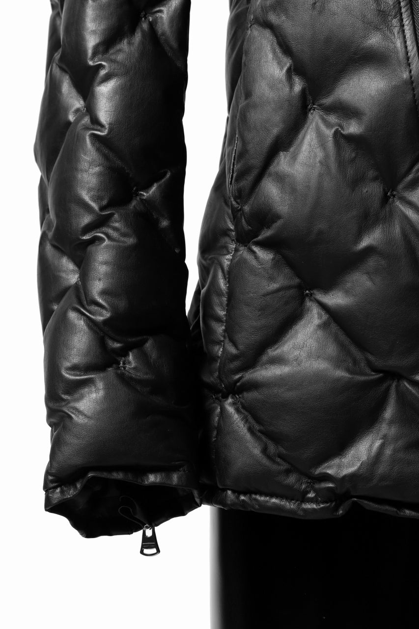 ISAMU KATAYAMA BACKLASH HOODED DOWN JACKET / [KANGAROO LEATHER / POLAND WHITE GOOSE] (BLACK) - Image 10