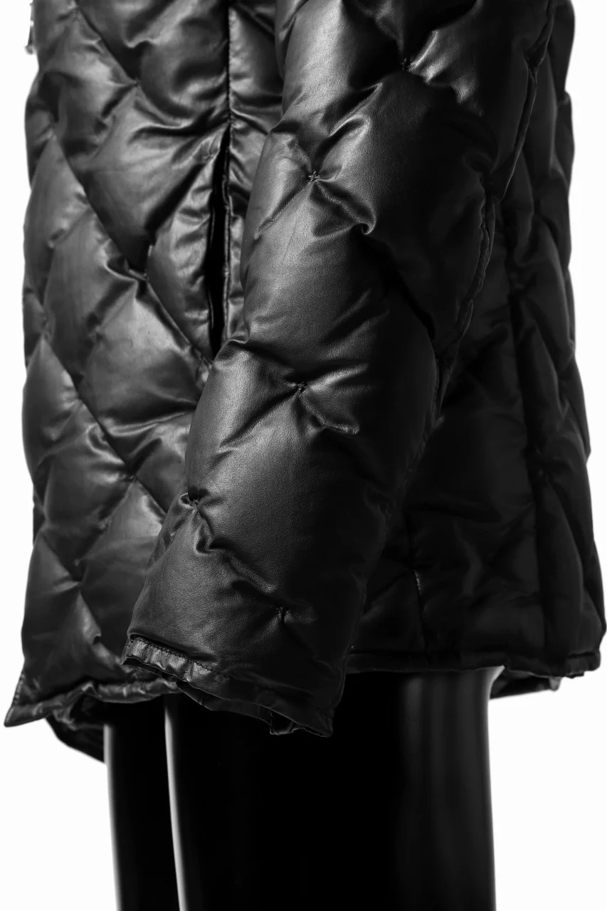 ISAMU KATAYAMA BACKLASH HOODED DOWN JACKET / [KANGAROO LEATHER / POLAND WHITE GOOSE] (BLACK) - Image 14