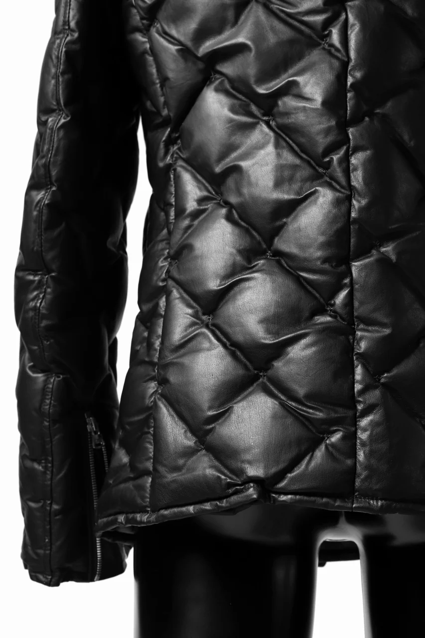 ISAMU KATAYAMA BACKLASH HOODED DOWN JACKET / [KANGAROO LEATHER / POLAND WHITE GOOSE] (BLACK) - Image 17