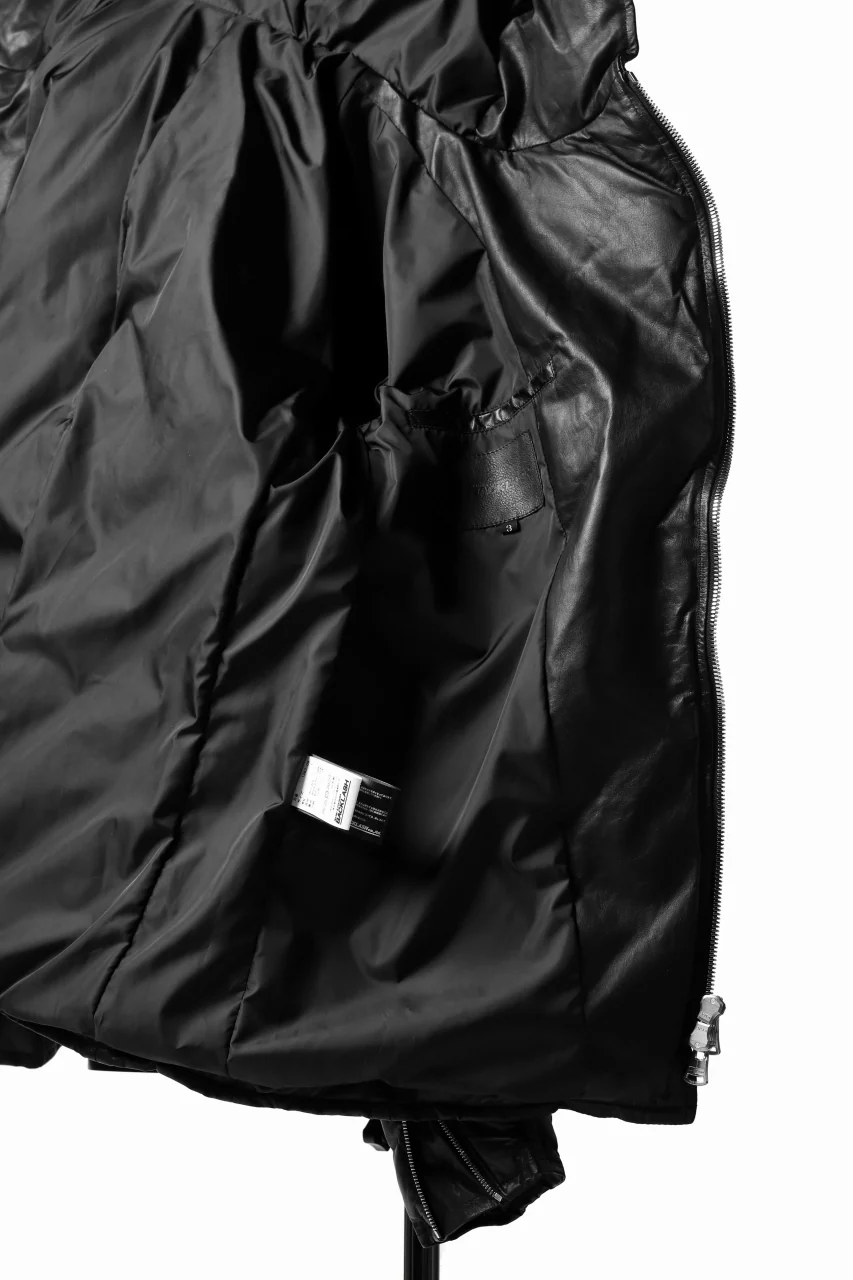 ISAMU KATAYAMA BACKLASH HOODED DOWN JACKET / [KANGAROO LEATHER / POLAND WHITE GOOSE] (BLACK) - Image 18