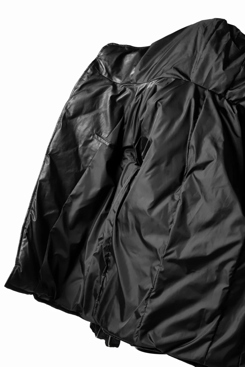 ISAMU KATAYAMA BACKLASH HOODED DOWN JACKET / [KANGAROO LEATHER / POLAND WHITE GOOSE] (BLACK) - Image 19