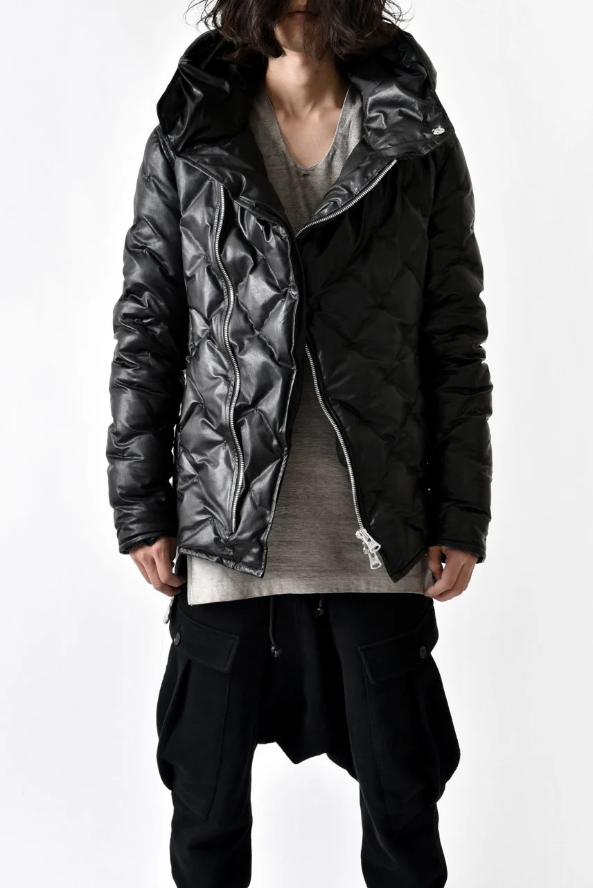 ISAMU KATAYAMA BACKLASH HOODED DOWN JACKET / [KANGAROO LEATHER / POLAND WHITE GOOSE] (BLACK) - Image 21