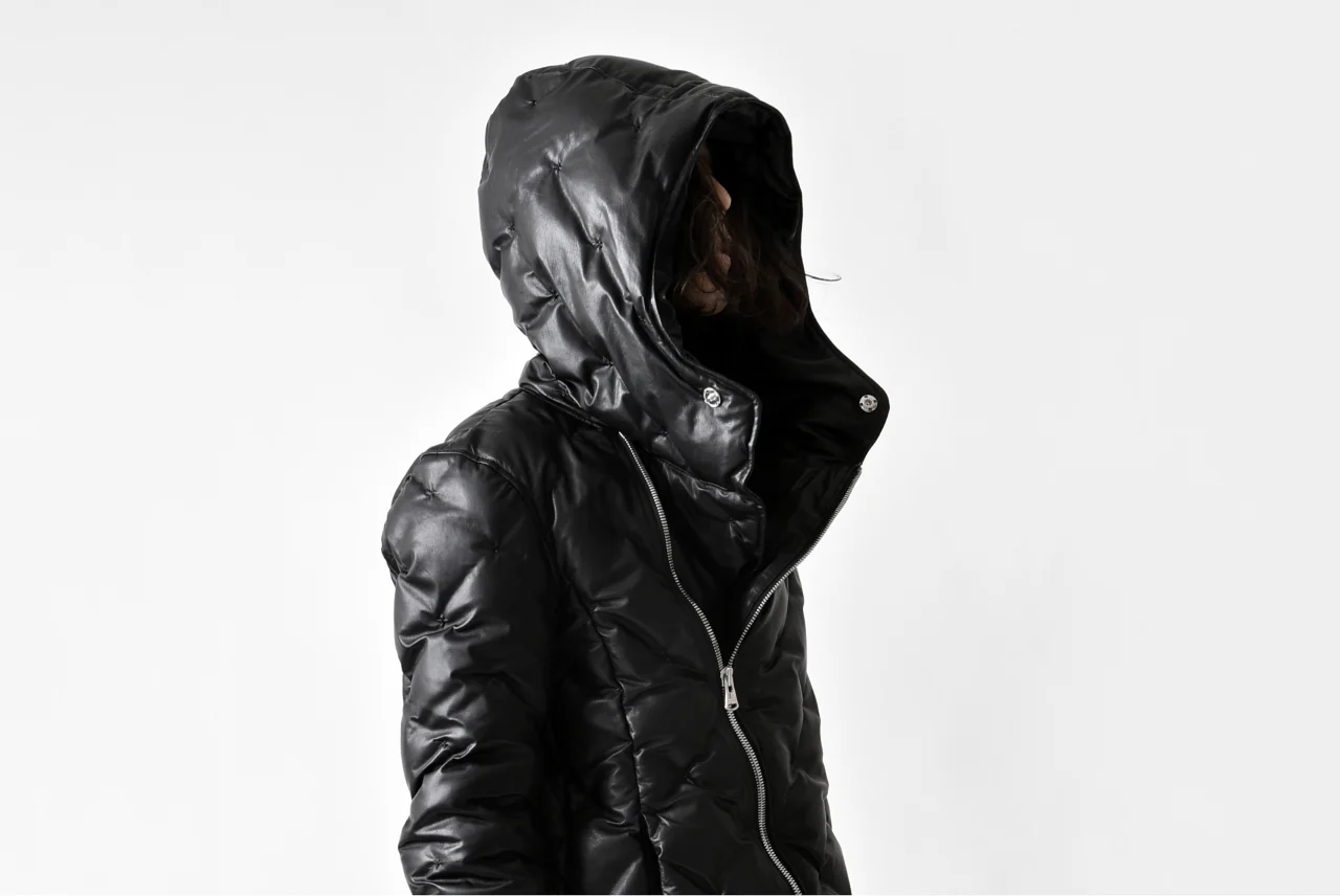 ISAMU KATAYAMA BACKLASH HOODED DOWN JACKET / [KANGAROO LEATHER / POLAND WHITE GOOSE] (BLACK) - Image 37