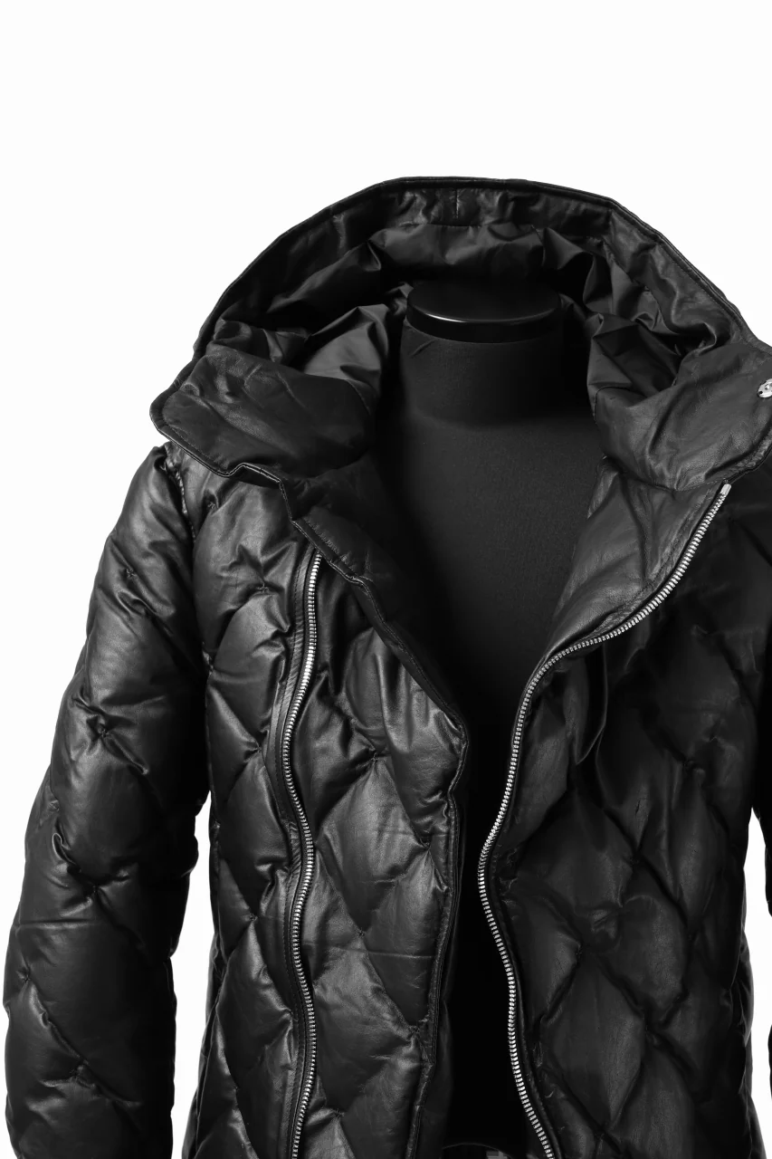 ISAMU KATAYAMA BACKLASH HOODED DOWN JACKET / KANGAROO + POLISH WHITE GOOSE (BLACK) - Image 13