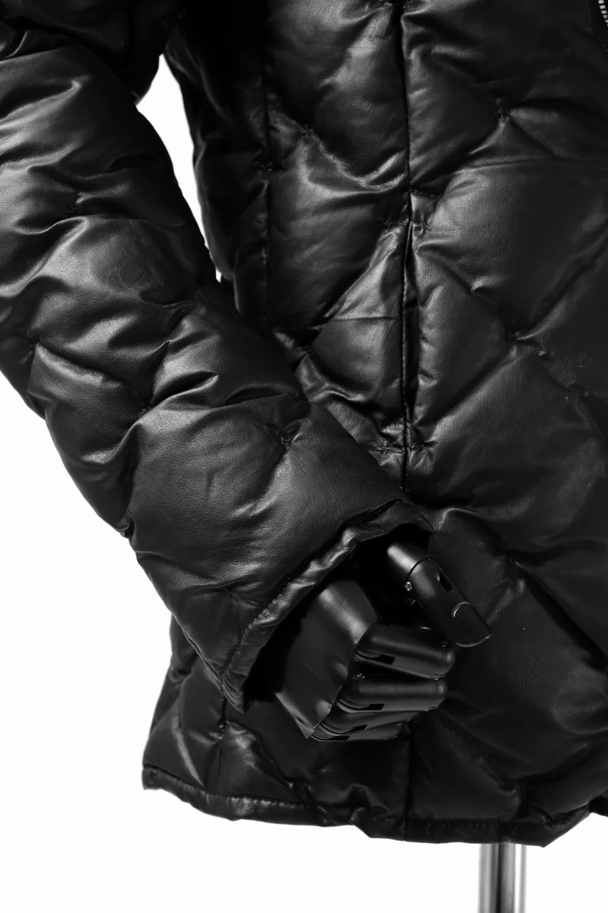 ISAMU KATAYAMA BACKLASH HOODED DOWN JACKET / KANGAROO + POLISH WHITE GOOSE (BLACK) - Image 24