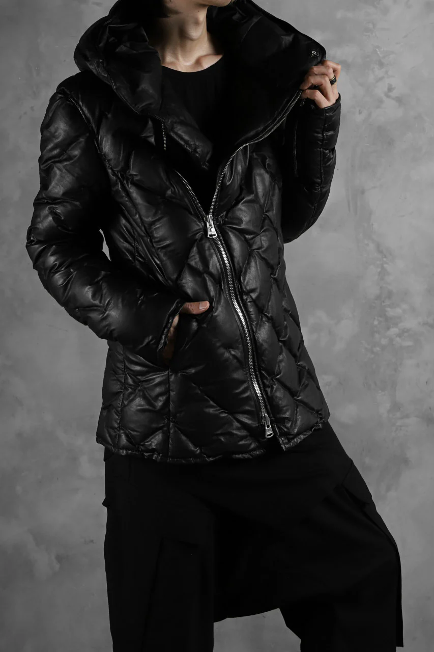 ISAMU KATAYAMA BACKLASH HOODED DOWN JACKET / KANGAROO + POLISH WHITE GOOSE (BLACK) - Image 33