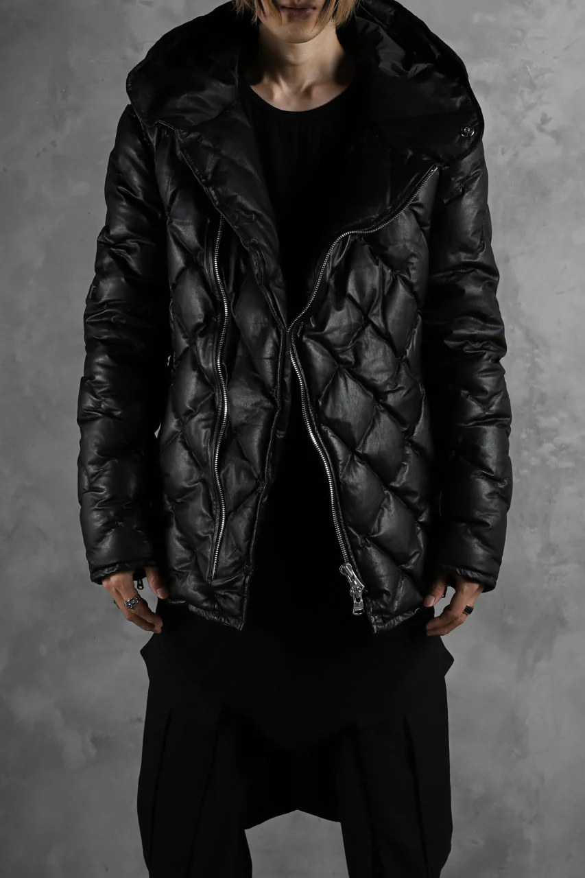 ISAMU KATAYAMA BACKLASH HOODED DOWN JACKET / KANGAROO + POLISH WHITE GOOSE (BLACK) - Image 5