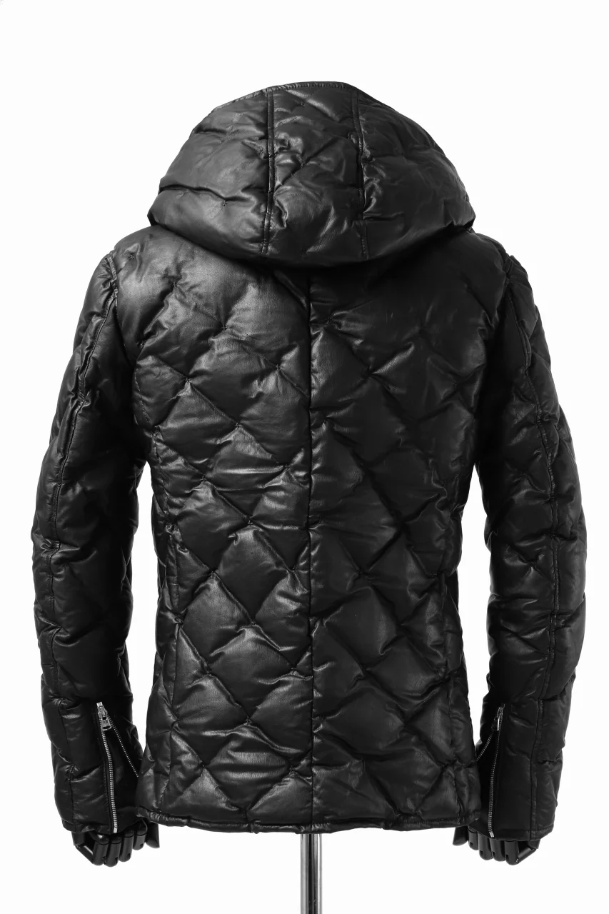 ISAMU KATAYAMA BACKLASH HOODED DOWN JACKET / KANGAROO + POLISH WHITE GOOSE (BLACK) - Image 7