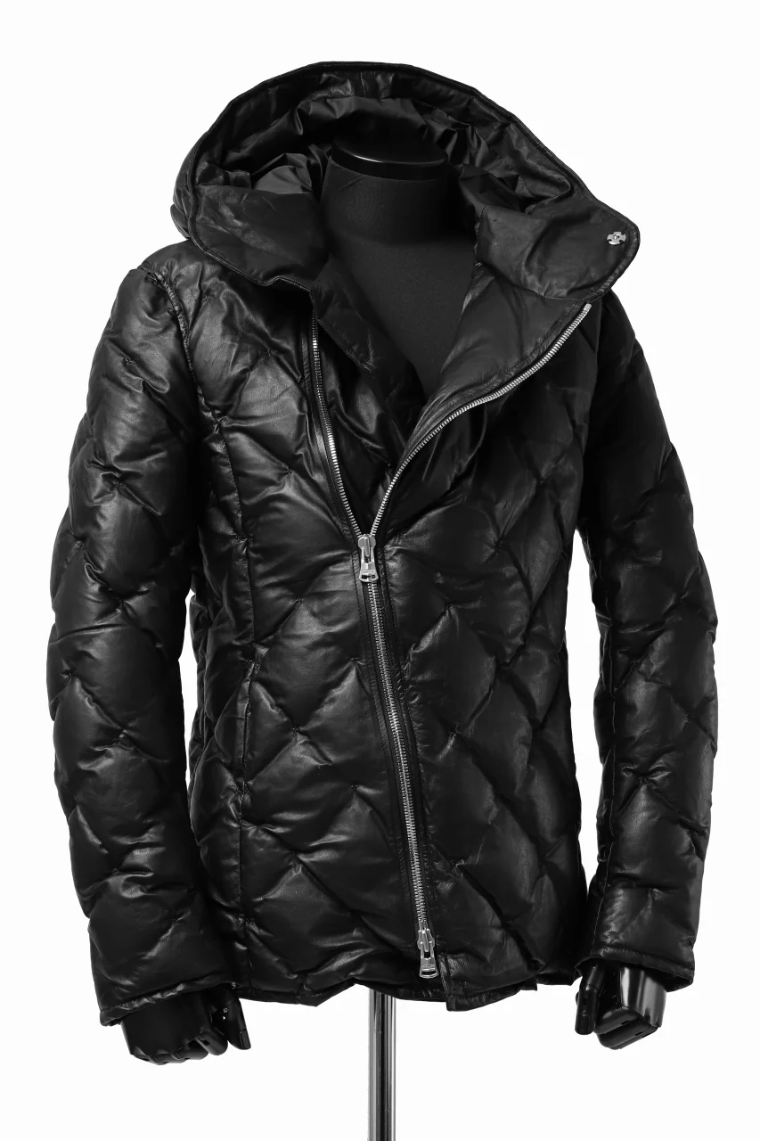 ISAMU KATAYAMA BACKLASH HOODED DOWN JACKET / KANGAROO + POLISH WHITE GOOSE (BLACK) - Image 8