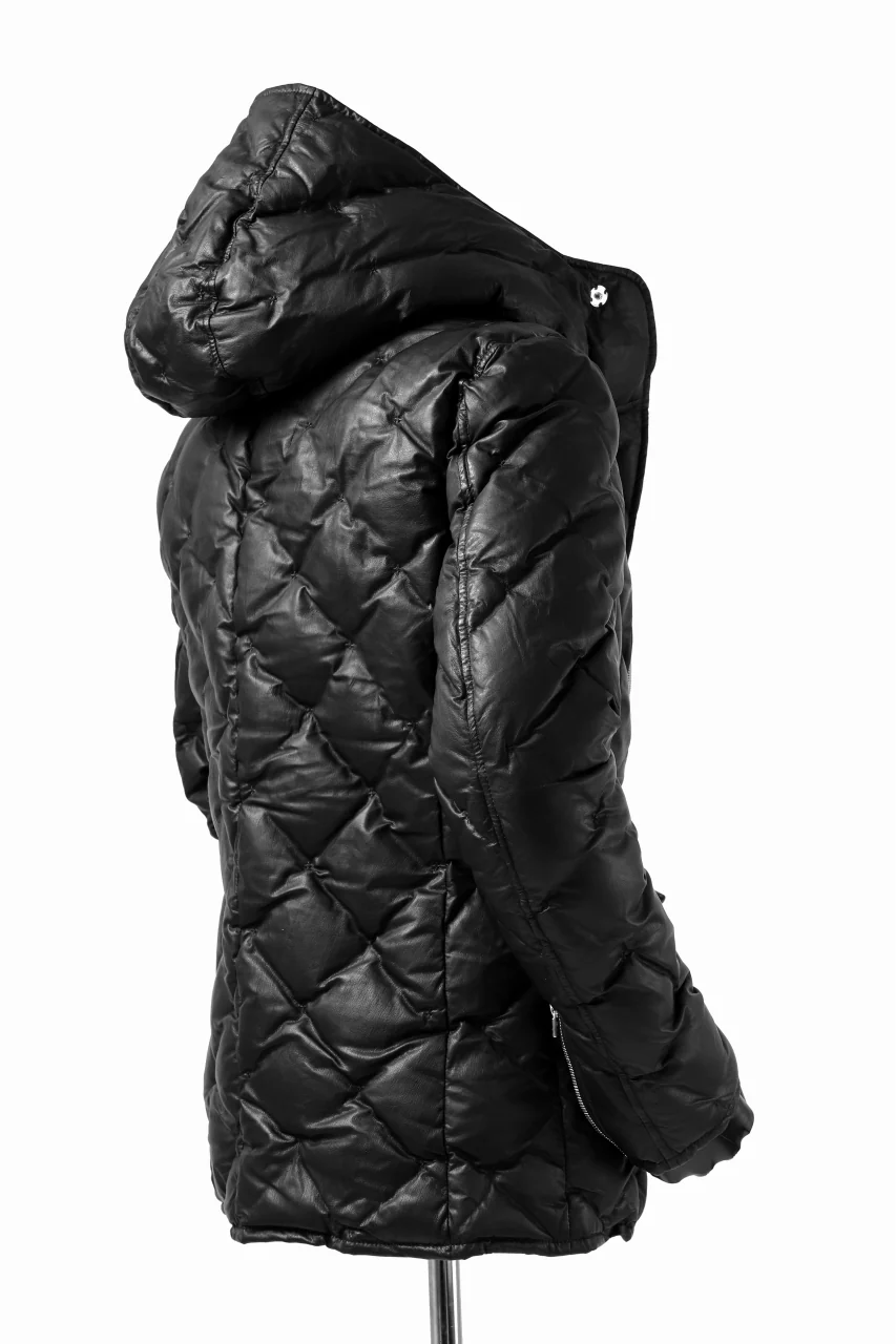 ISAMU KATAYAMA BACKLASH HOODED DOWN JACKET / KANGAROO + POLISH WHITE GOOSE (BLACK) - Image 9