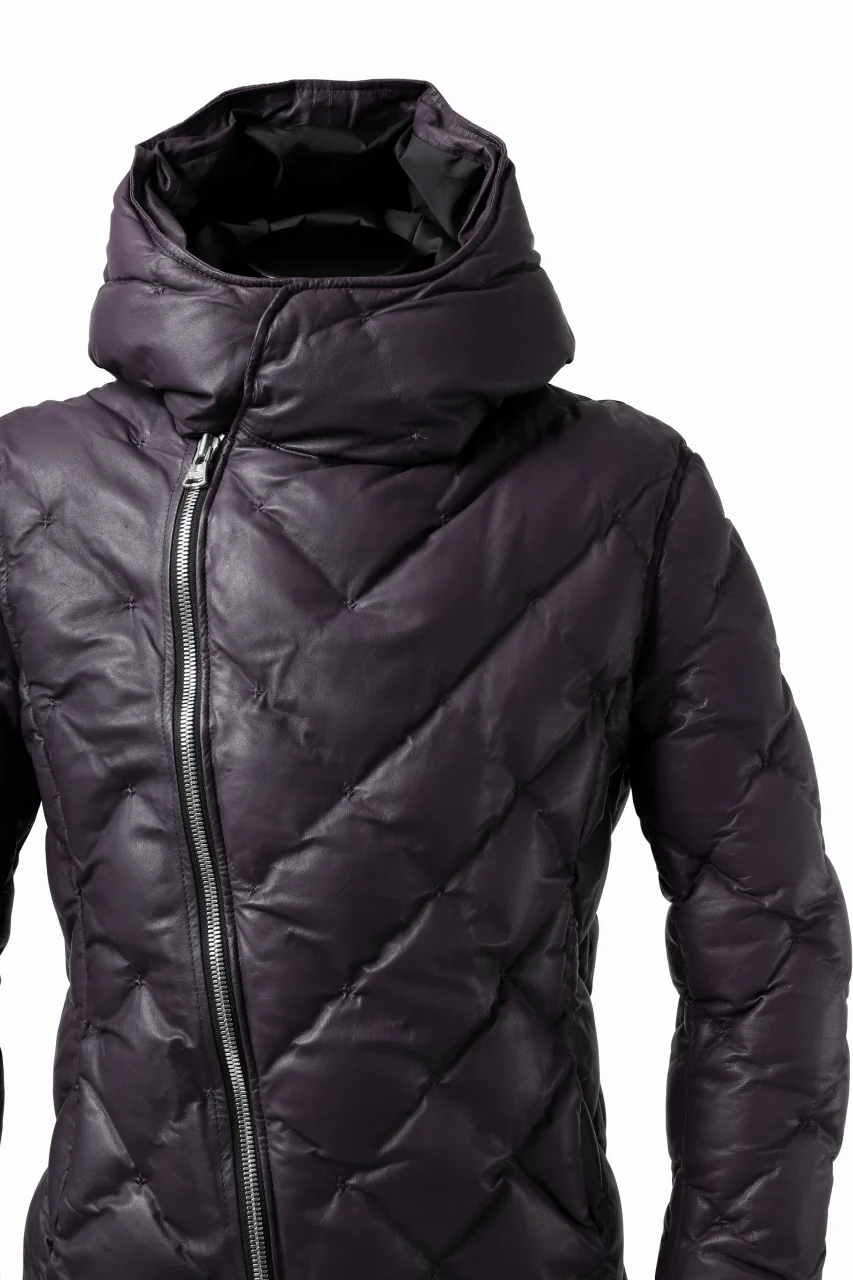 ISAMU KATAYAMA BACKLASH HOODED DOWN JACKET / KANGAROO + POLISH WHITE GOOSE (PURPLE) - Image 20