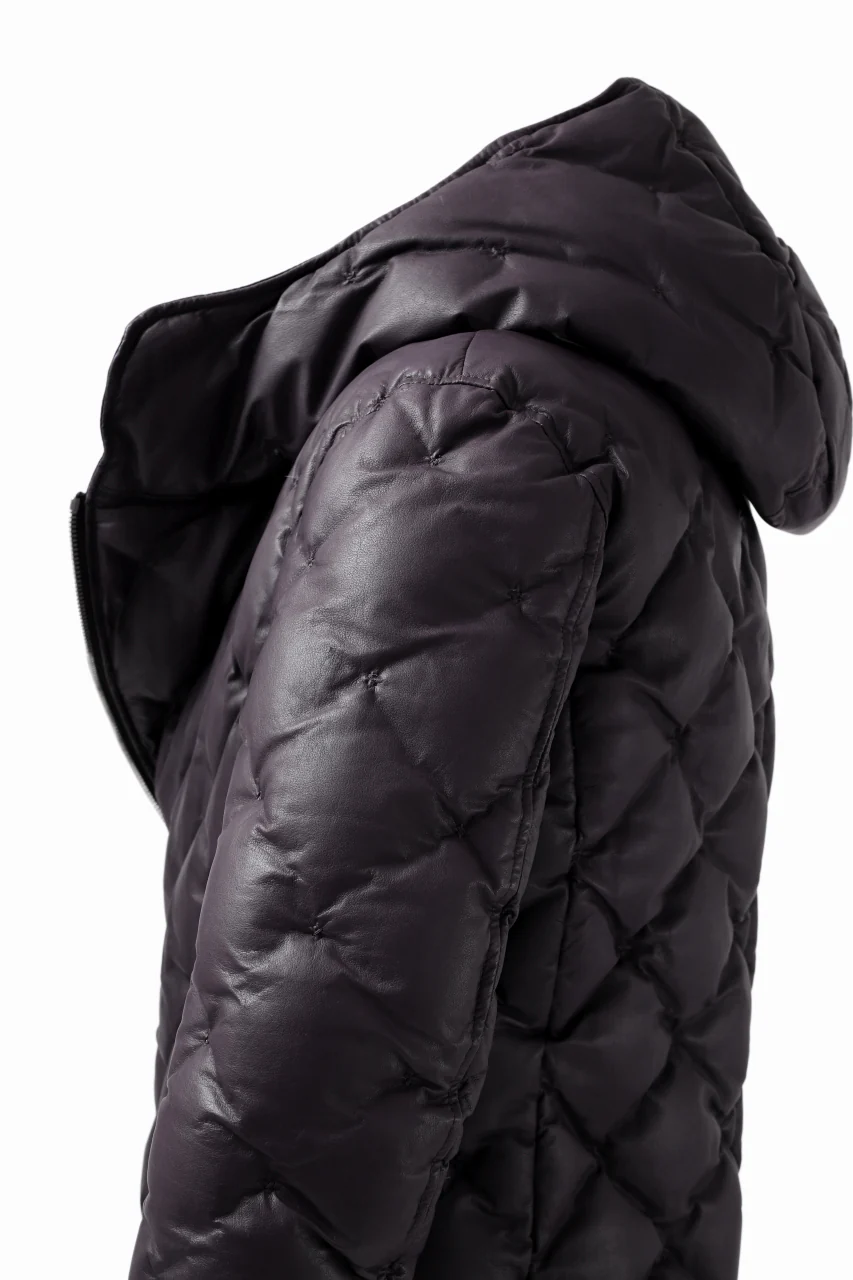 ISAMU KATAYAMA BACKLASH HOODED DOWN JACKET / KANGAROO + POLISH WHITE GOOSE (PURPLE) - Image 26