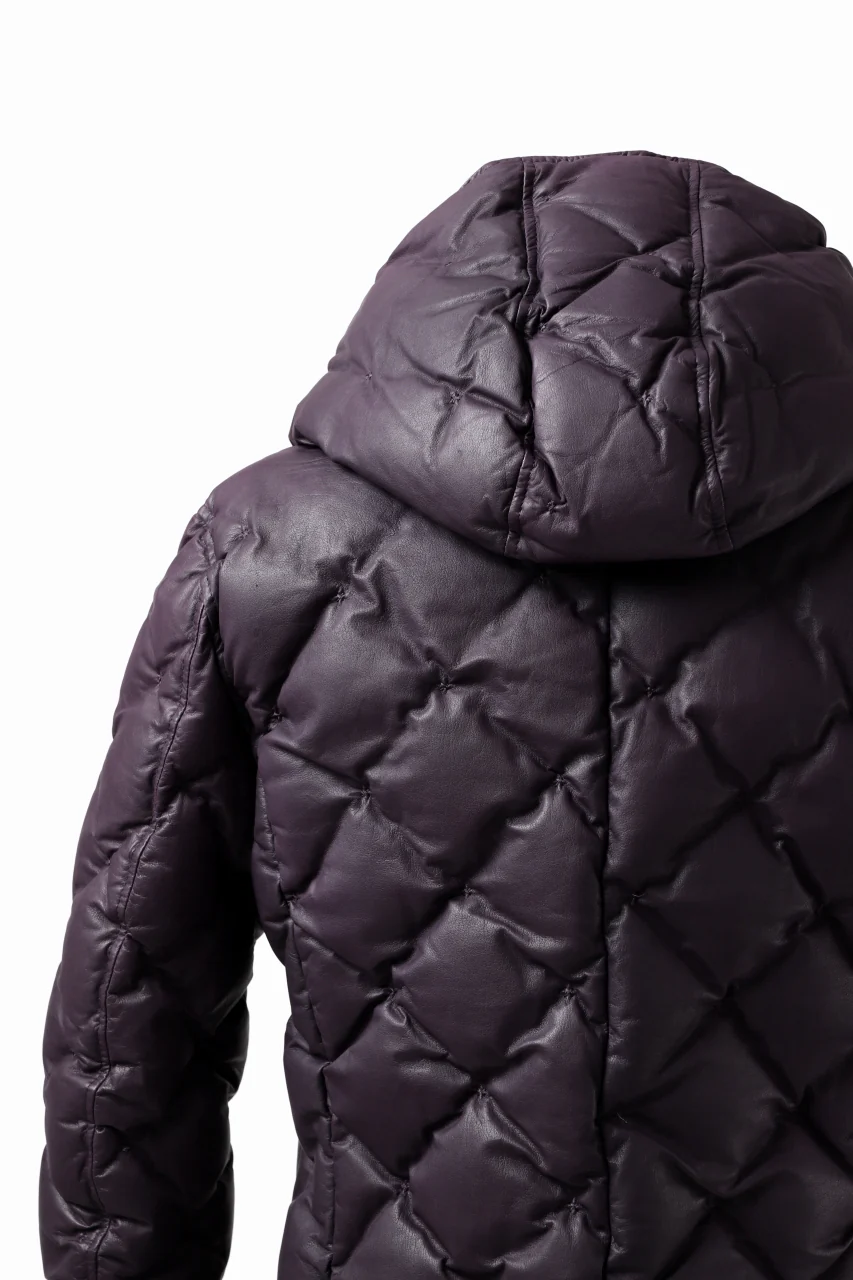 ISAMU KATAYAMA BACKLASH HOODED DOWN JACKET / KANGAROO + POLISH WHITE GOOSE (PURPLE) - Image 29