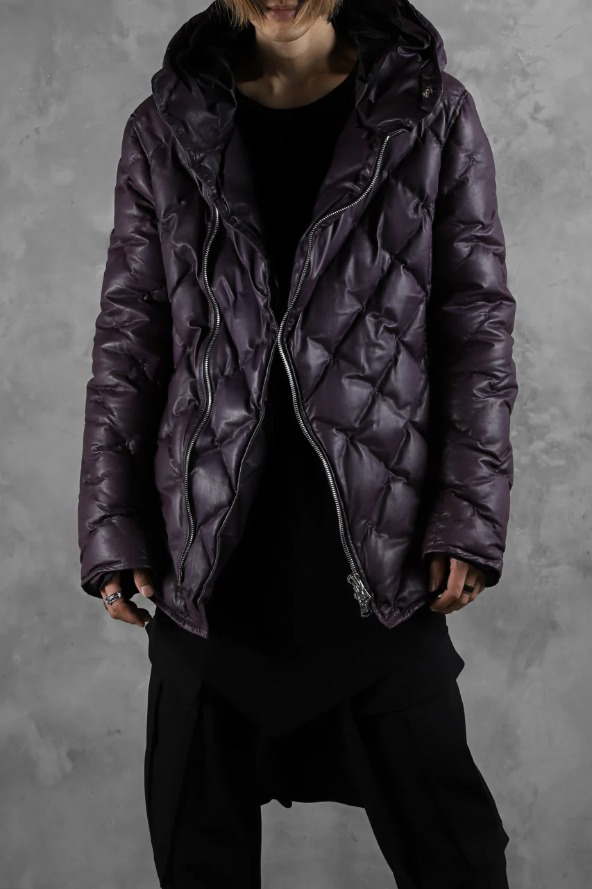 ISAMU KATAYAMA BACKLASH HOODED DOWN JACKET / KANGAROO + POLISH WHITE GOOSE (PURPLE) - Image 32