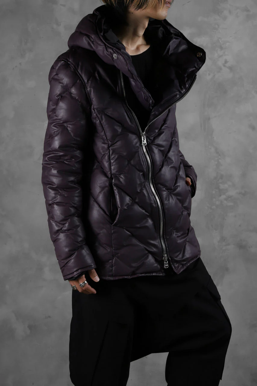 ISAMU KATAYAMA BACKLASH HOODED DOWN JACKET / KANGAROO + POLISH WHITE GOOSE (PURPLE) - Image 33