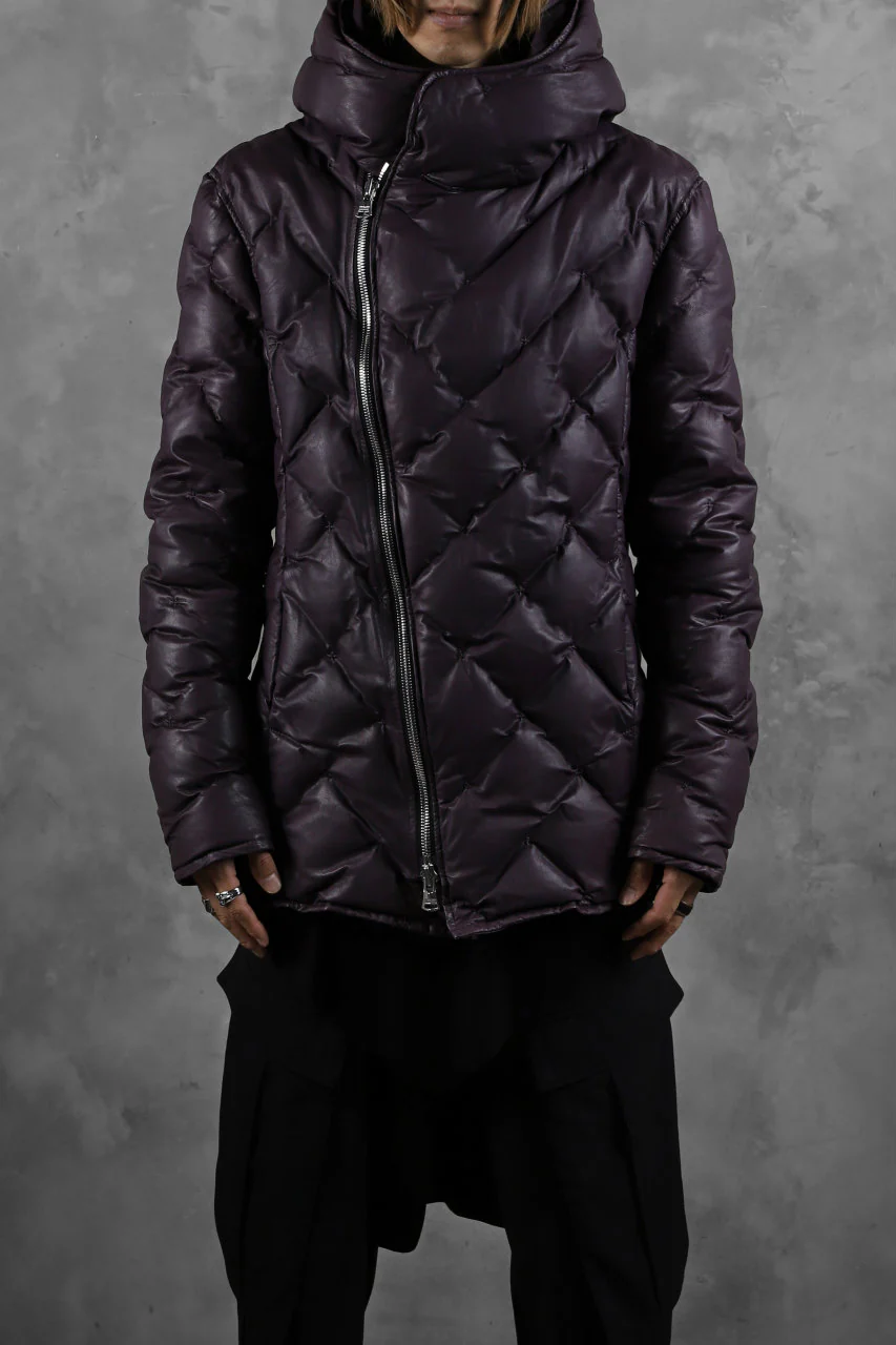 ISAMU KATAYAMA BACKLASH HOODED DOWN JACKET / KANGAROO + POLISH WHITE GOOSE (PURPLE) - Image 36