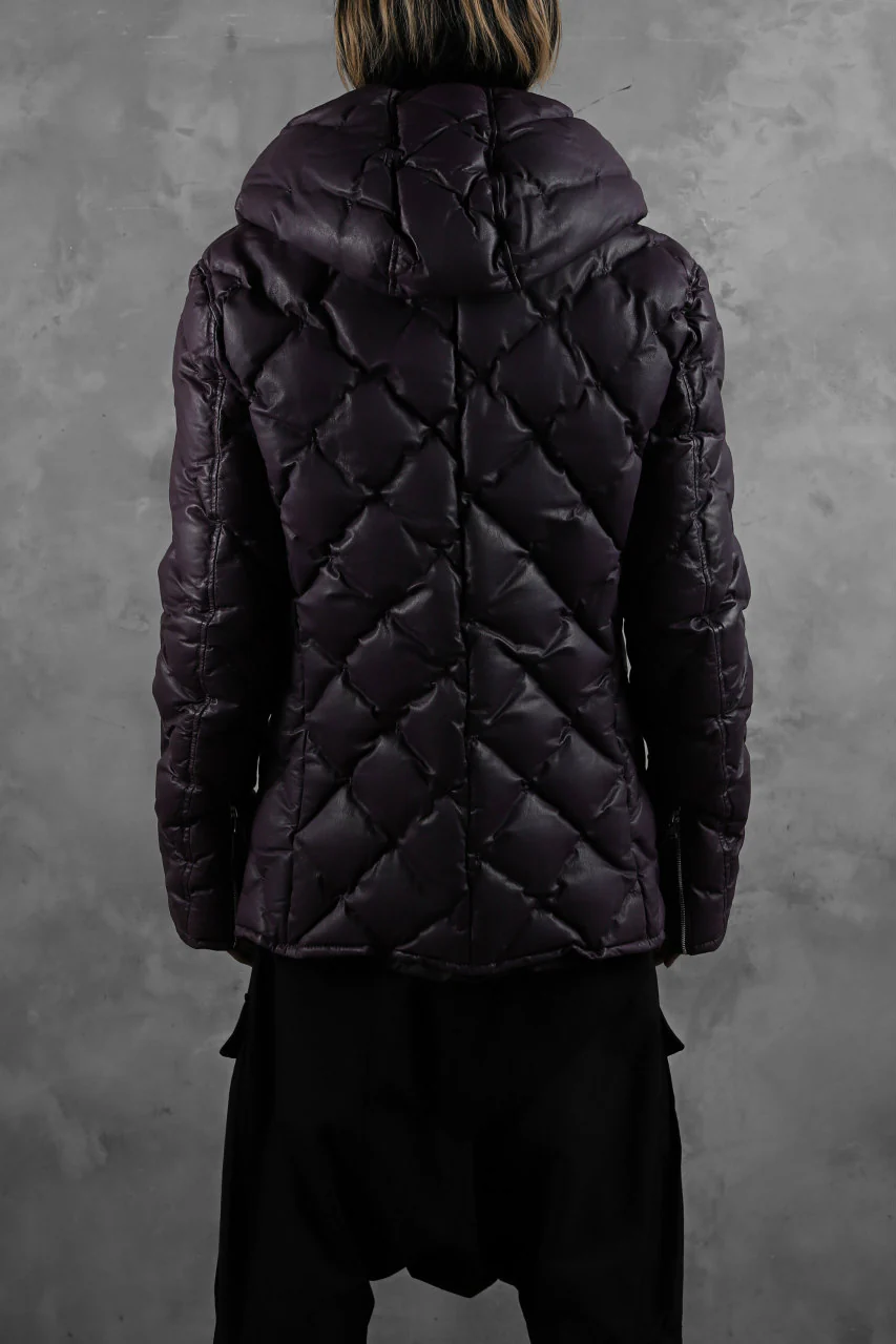 ISAMU KATAYAMA BACKLASH HOODED DOWN JACKET / KANGAROO + POLISH WHITE GOOSE (PURPLE) - Image 37