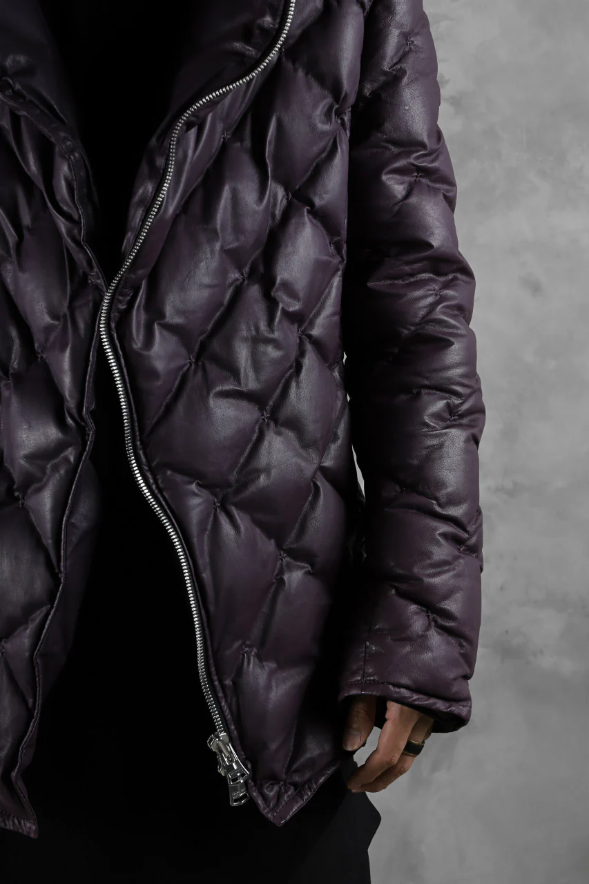 ISAMU KATAYAMA BACKLASH HOODED DOWN JACKET / KANGAROO + POLISH WHITE GOOSE (PURPLE) - Image 39