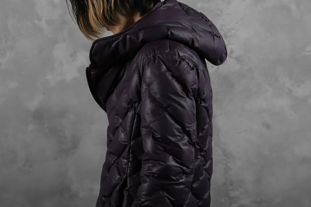 ISAMU KATAYAMA BACKLASH HOODED DOWN JACKET / KANGAROO + POLISH WHITE GOOSE (PURPLE) - Image 45